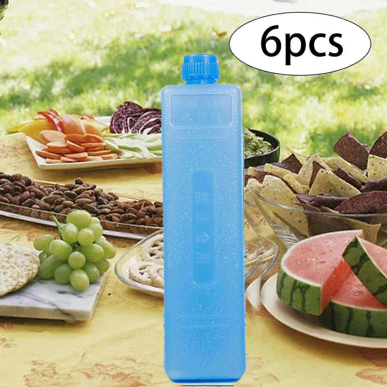 6 Ice Brick Packs, Cooling Blocks for Food And Drinks, Practical Freezer