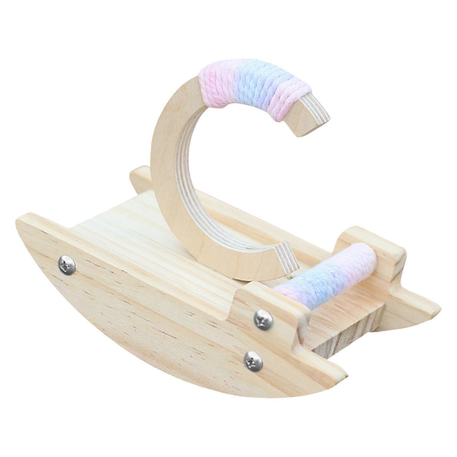 Safe Chewable Bird Swing Stand With Rocking Motion Desktop Companion For Pet Birds Foot Pressure Distribution Multicolor