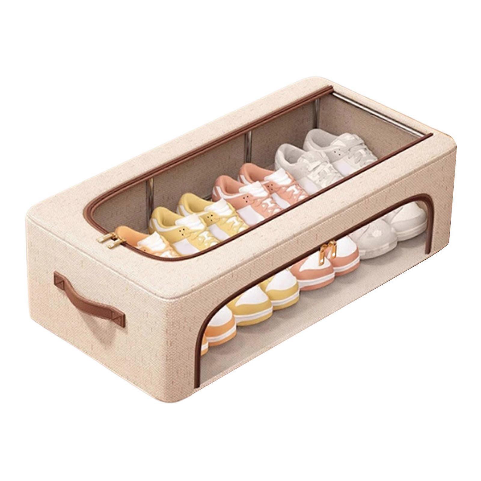 Shoe Storage Saving For Bed Breathable Cotton Design Multicolor