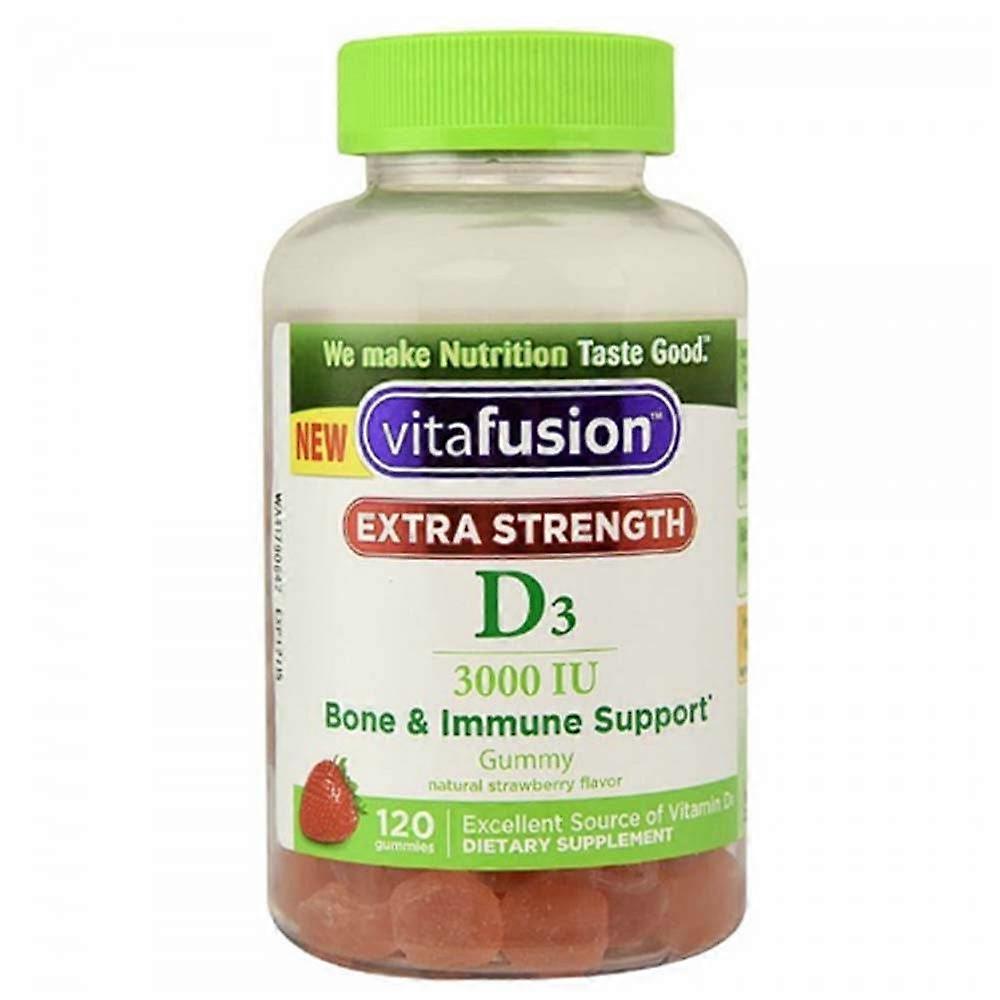 Vitafusion Extra Strength D3 3000 Iu, Strawberry, 120 Ea
