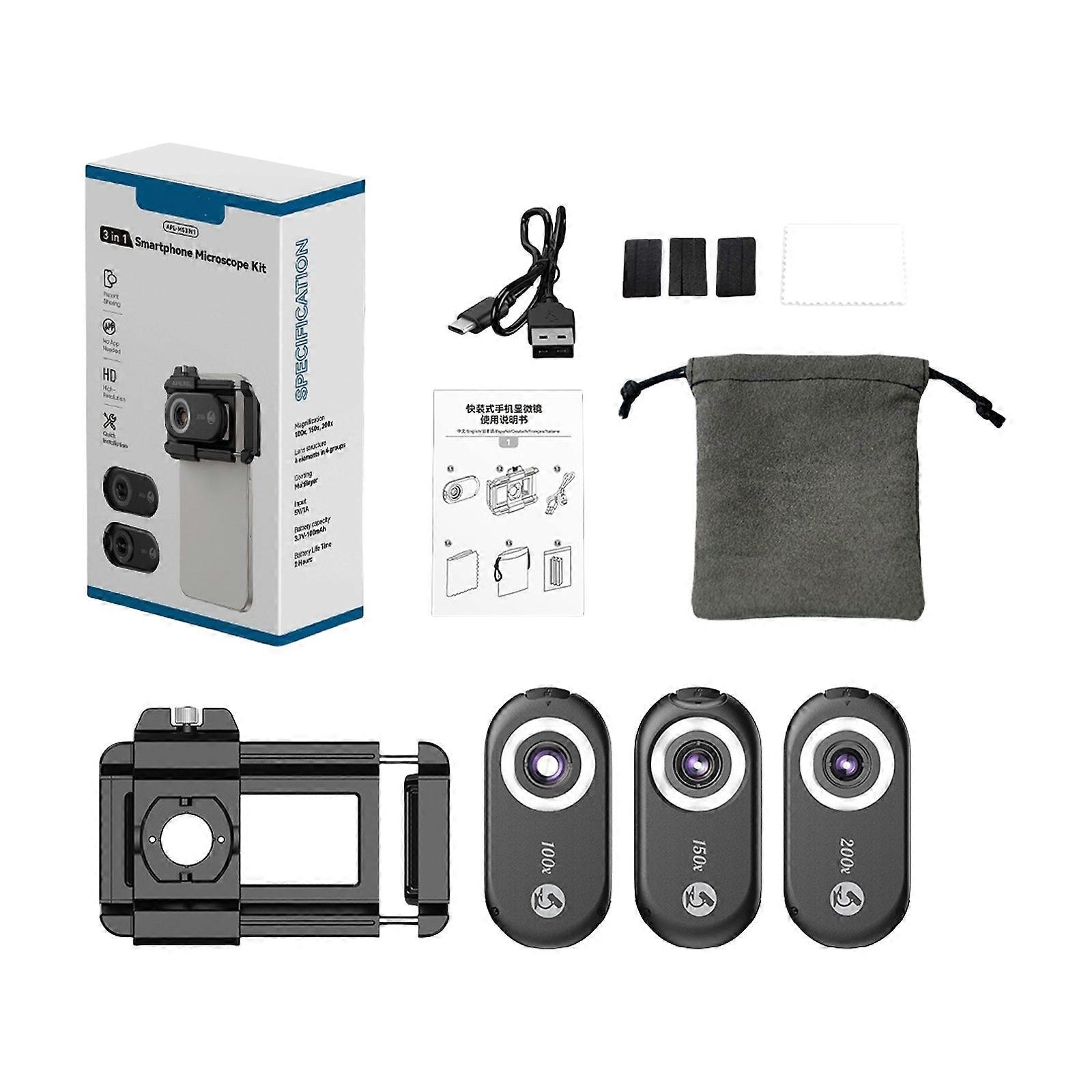 Easy installs Universal Smartphone Microscope Lens LED Light CPL Filter Small Designs Tiny Lens Suitable for Phone Multicolor