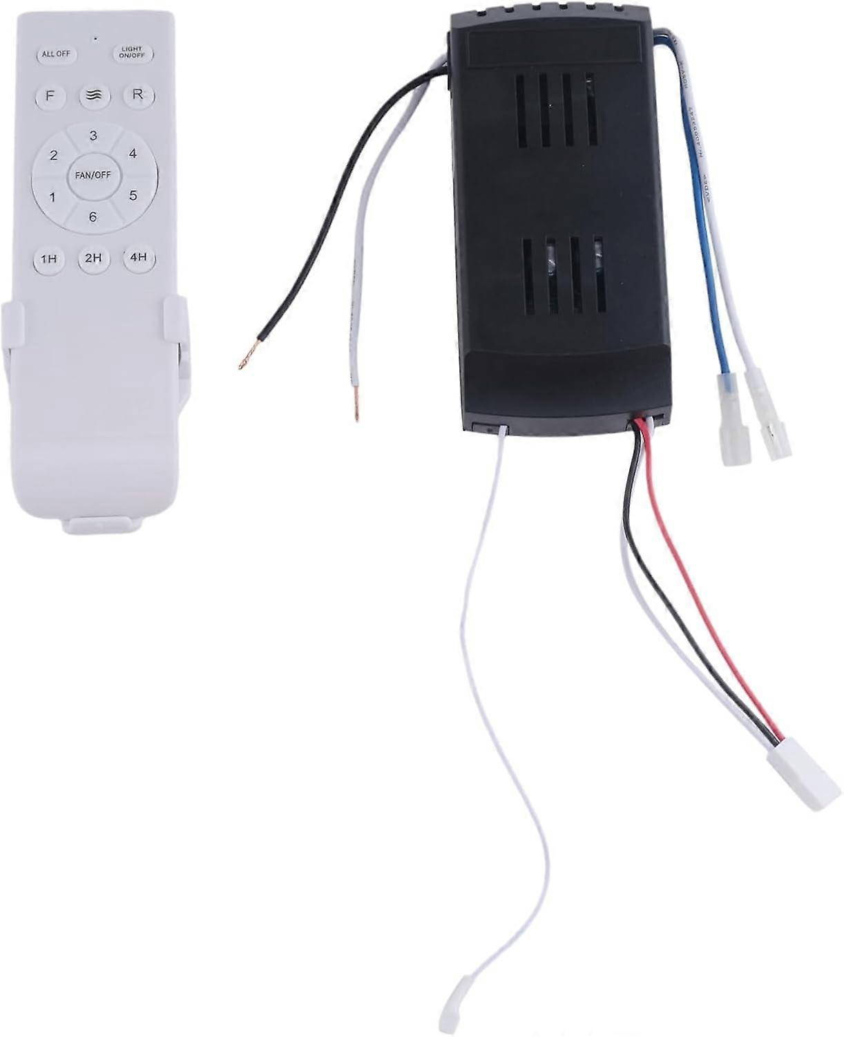 Universal Ceiling Fan Remote Control Kit Replacement, 6-Speed & Timing, Remote Replacement for DC Ceiling Fan Light
