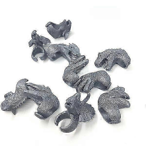 10 pcs Dinosaur Finger Set Dinosaur Ring Toy Finger Puppet Funny Finger Puppet Finger Set