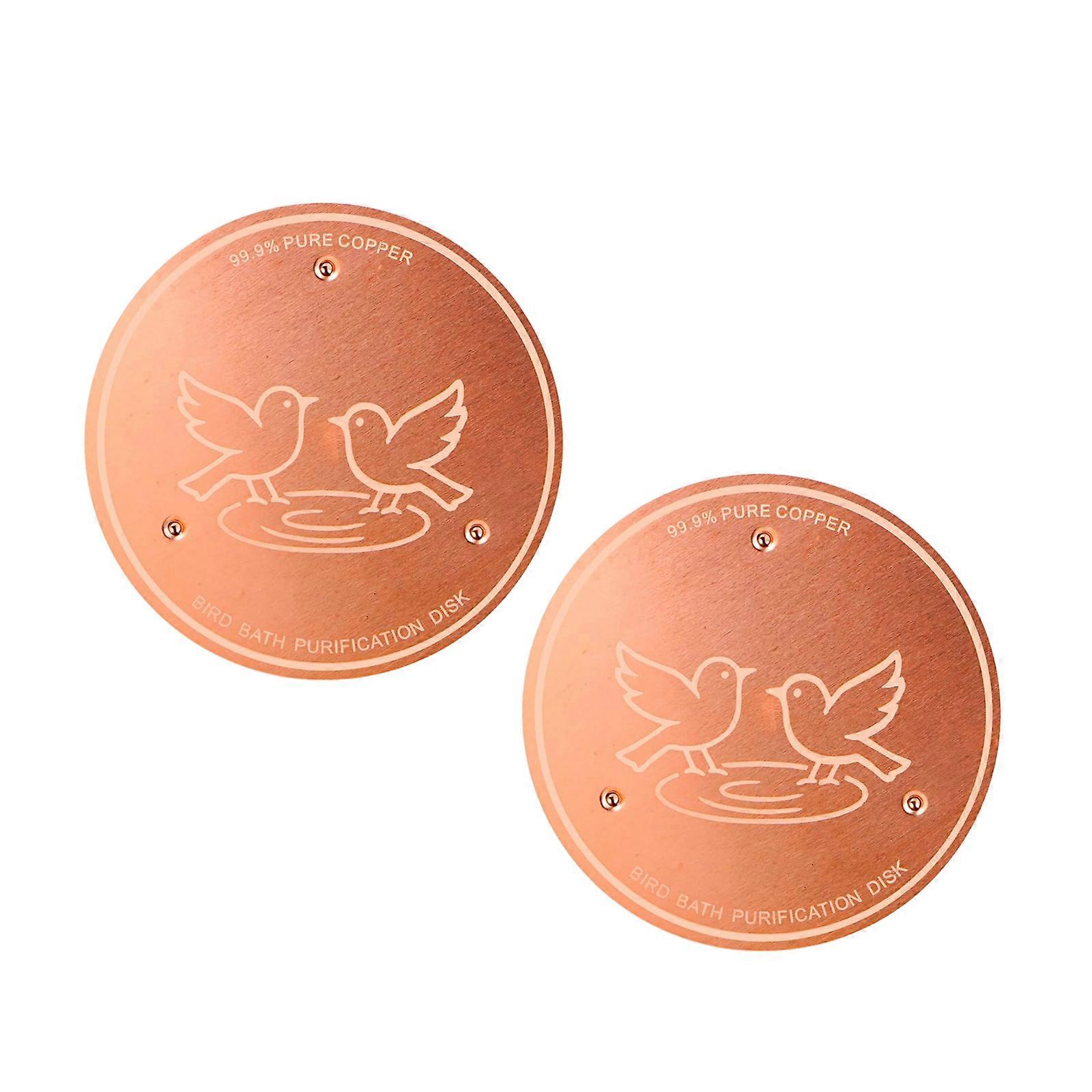 Outdoor Water Bowl Copper Purifiers Disk Secure 3 Point Base Design Minimal Maintenance For Bird Watching Enthusiasts Multicolor