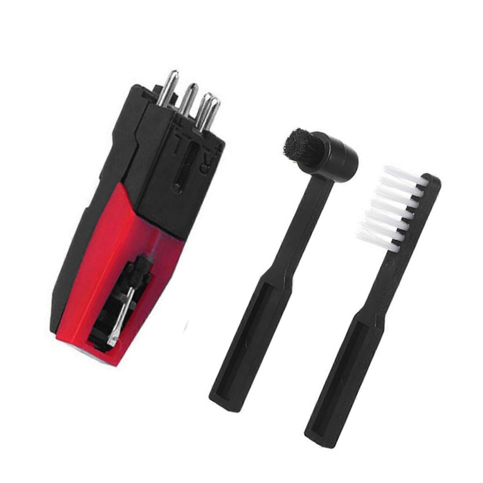 Phonograph Cartridge Assembly With Adjustable Trackings Force Needle And Maintenance Brush Included Multicolor