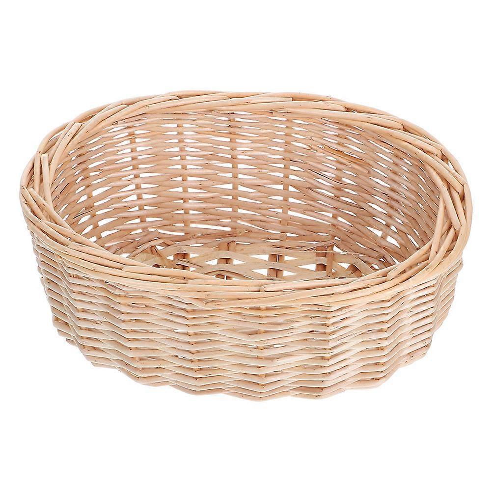 Multi-Purpose Serving Basket For Snacks And Fruits Stylish Rustic Charm Oval Shape 1Set