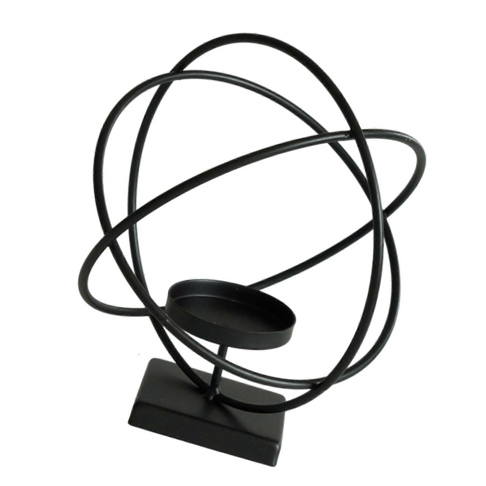 Minimalists Nordic Candle Holder with Metal Base Hollowed Geometric Square Globe Tealight Candlestick Table Decoration Multicolor