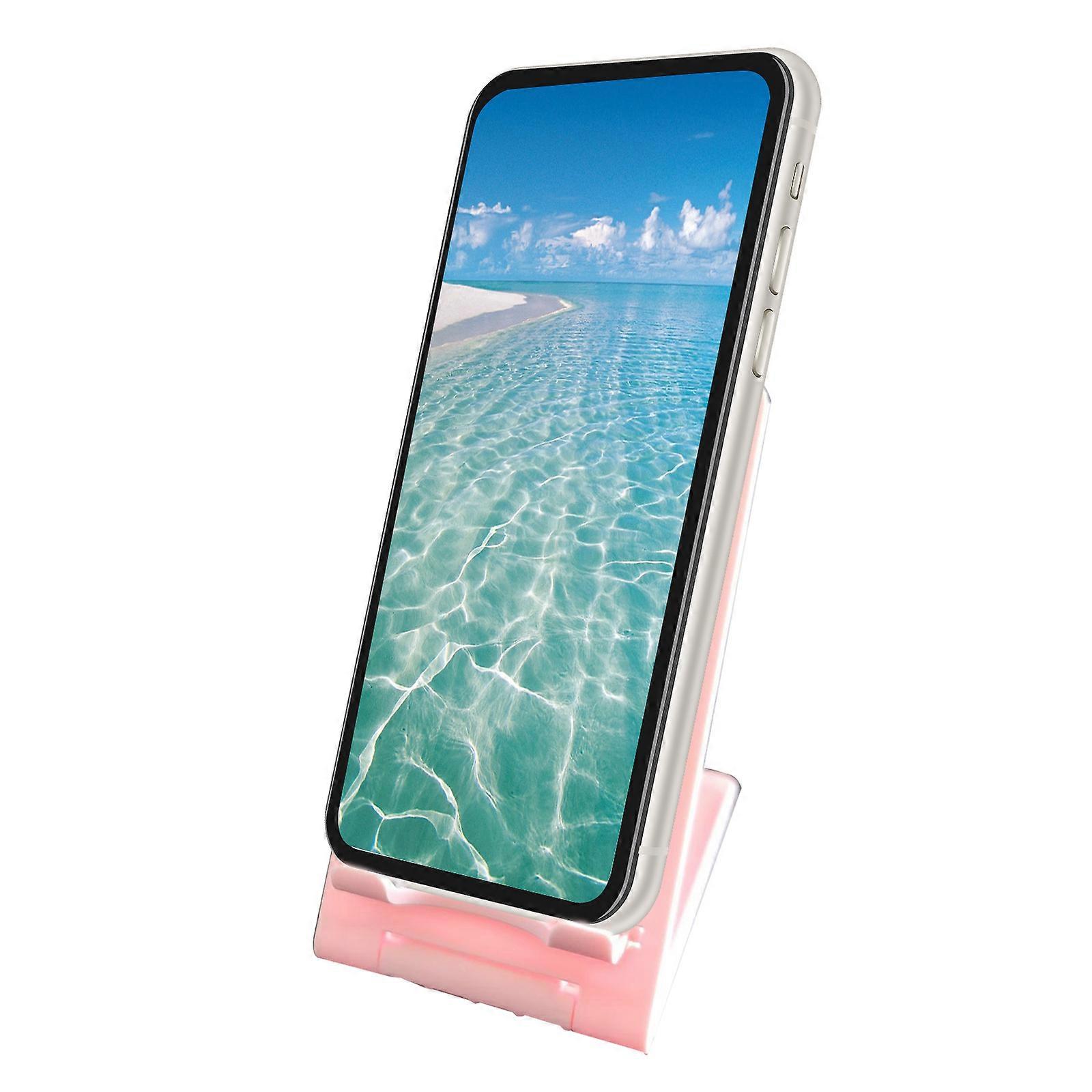Supporto pieghevole per cellulare, supporto per telefono desktop pieghevole completamente regolabile Cradle Dock Holder per cellulare tablet rosa