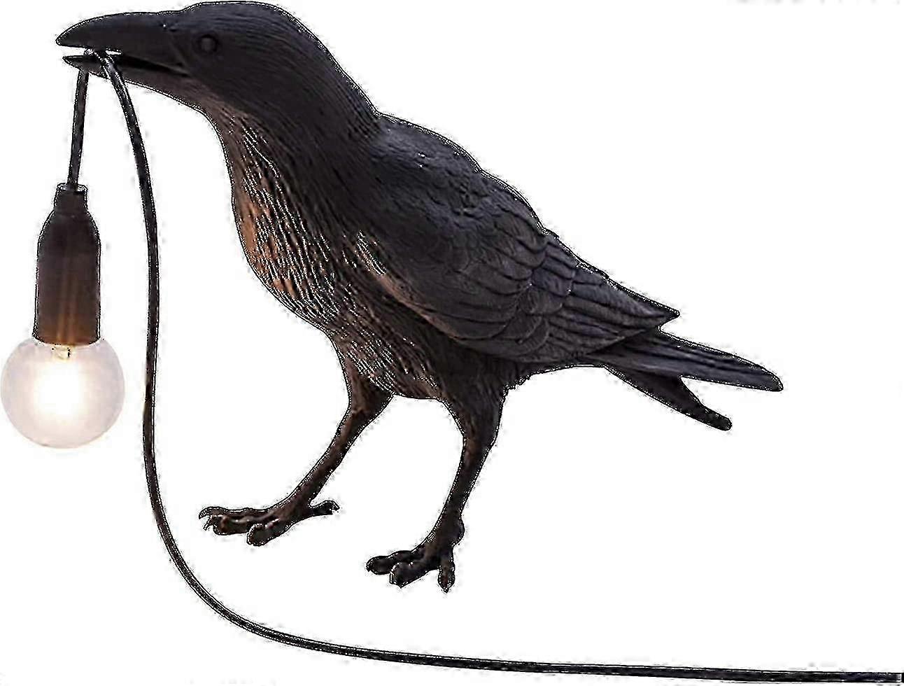 Lamp Table Lamp Playing Raven/applique, Modern Table Light, Desk