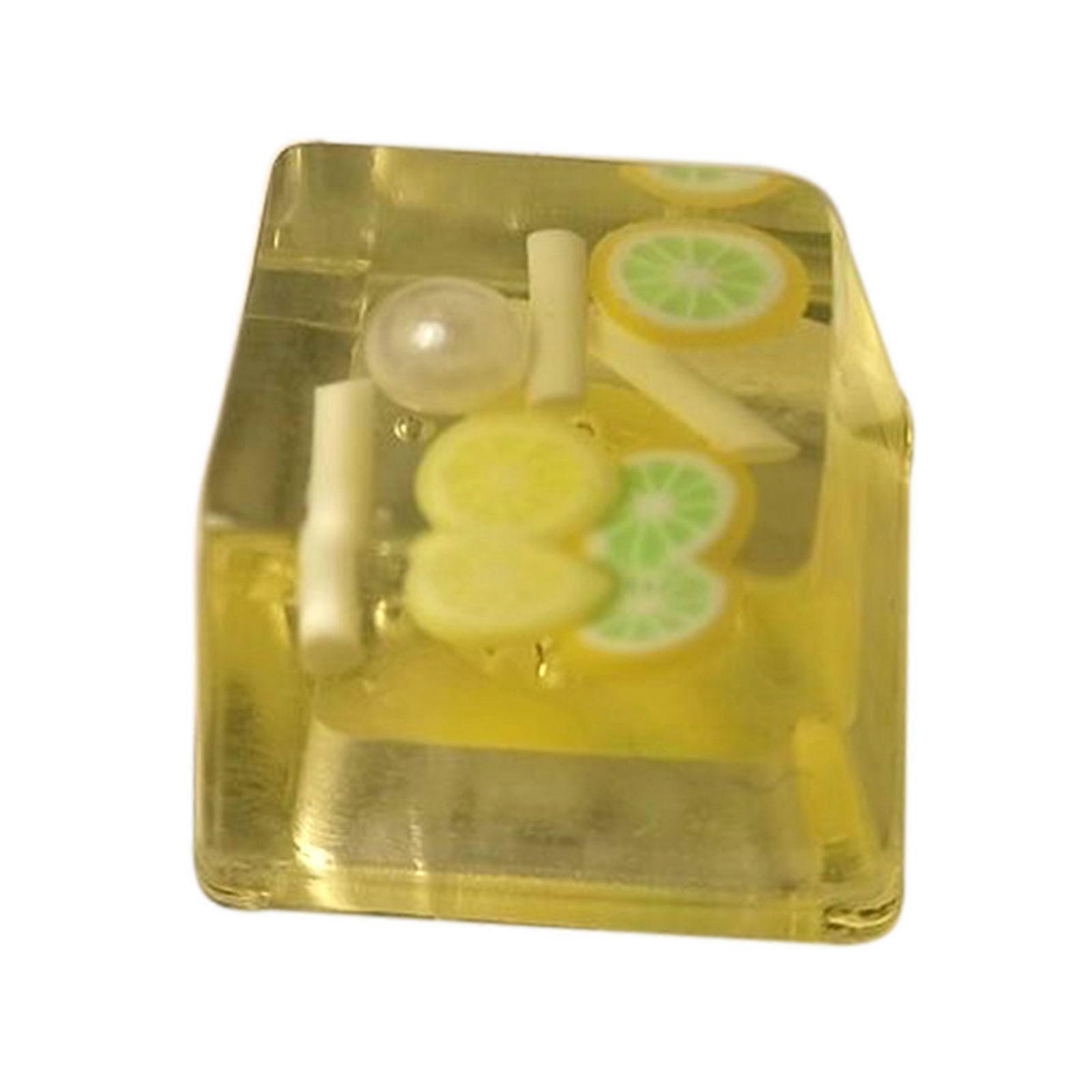 Customized Resin Keycap OEM Profile Personality Translucently Keycap Replacement for Mechanical Keyboards DIY  Yellow