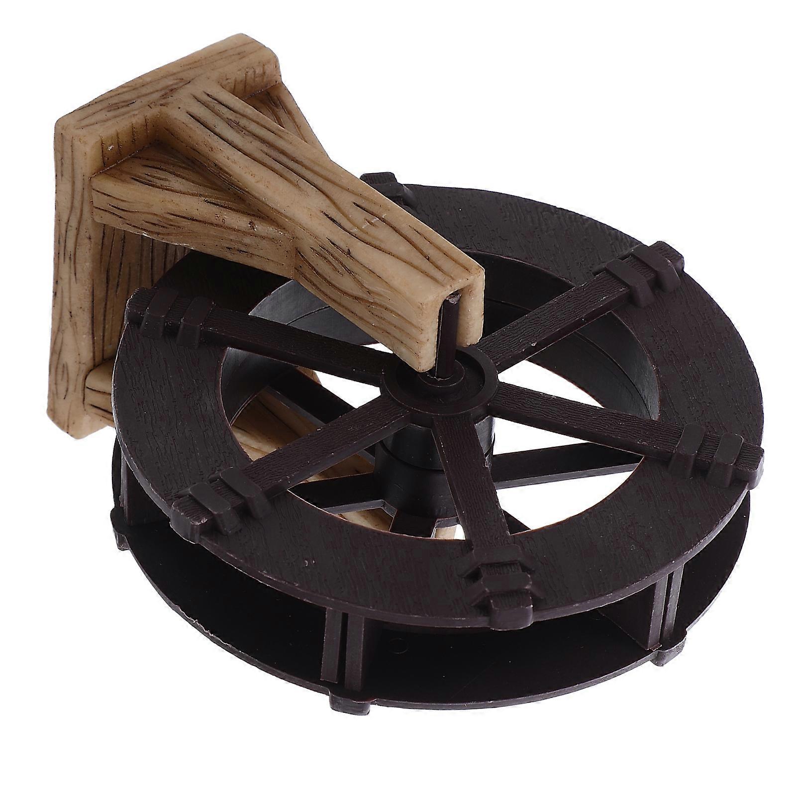 Decorative Rotating Water Wheel for Fish Tank Plastic Assorted Color