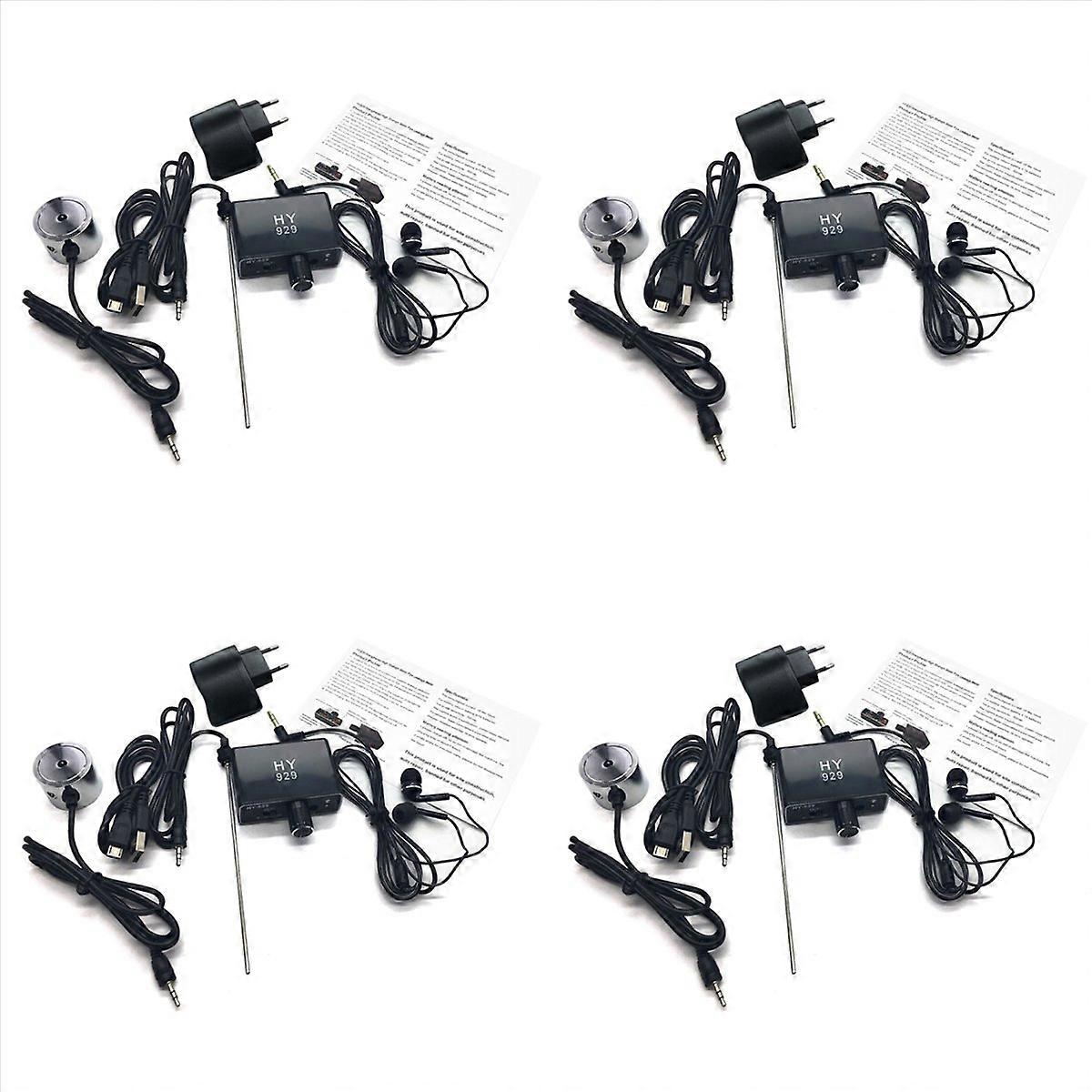 4X Water Pipe Leak Detector Sensor Pipe Leakage Monitor Tester Kit with Dual Probes Earphone Pipelin