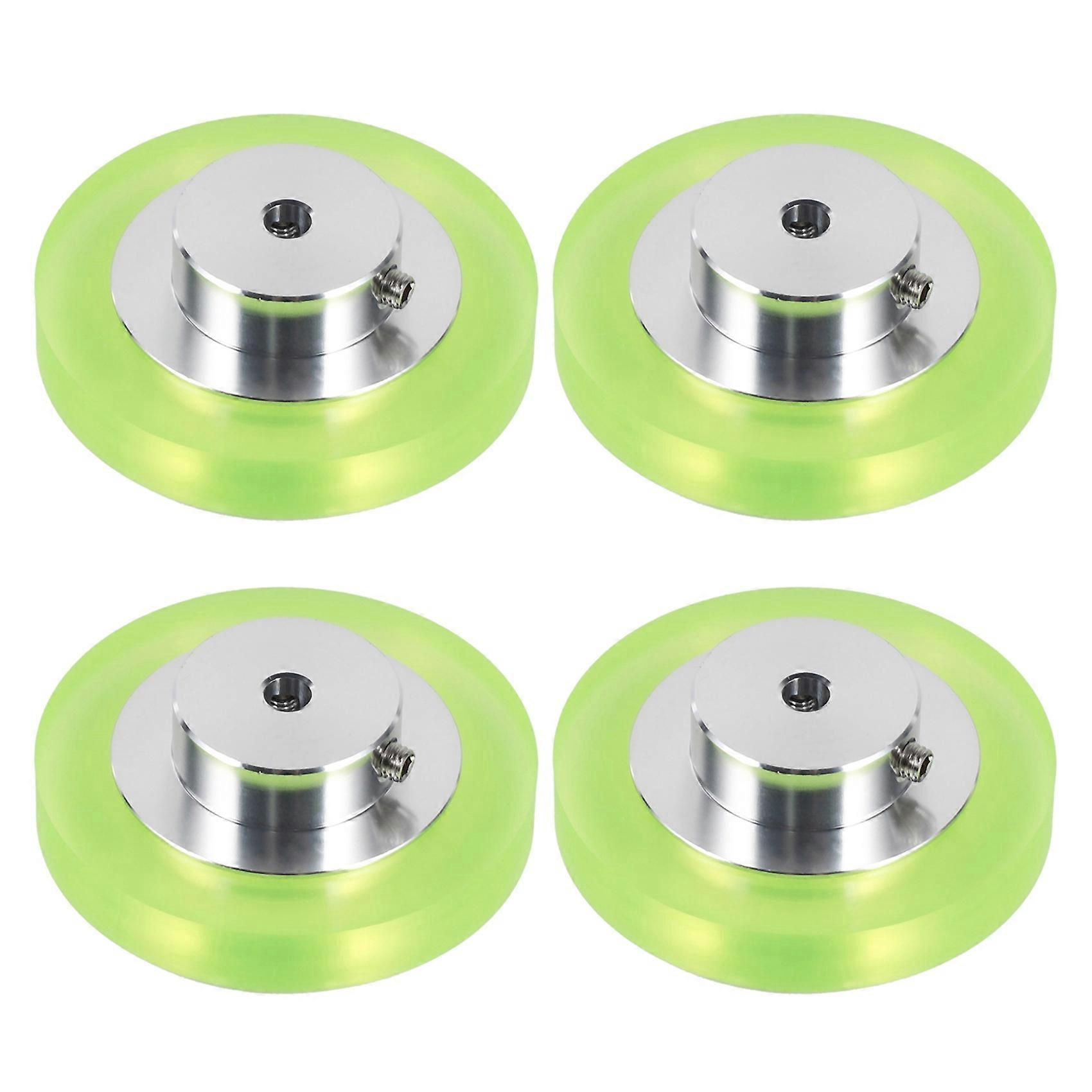 4X, 200mm Aluminum Polyurethane Industrial Encoder Wheel Measuring Wheel for Measuring Rotary Encode