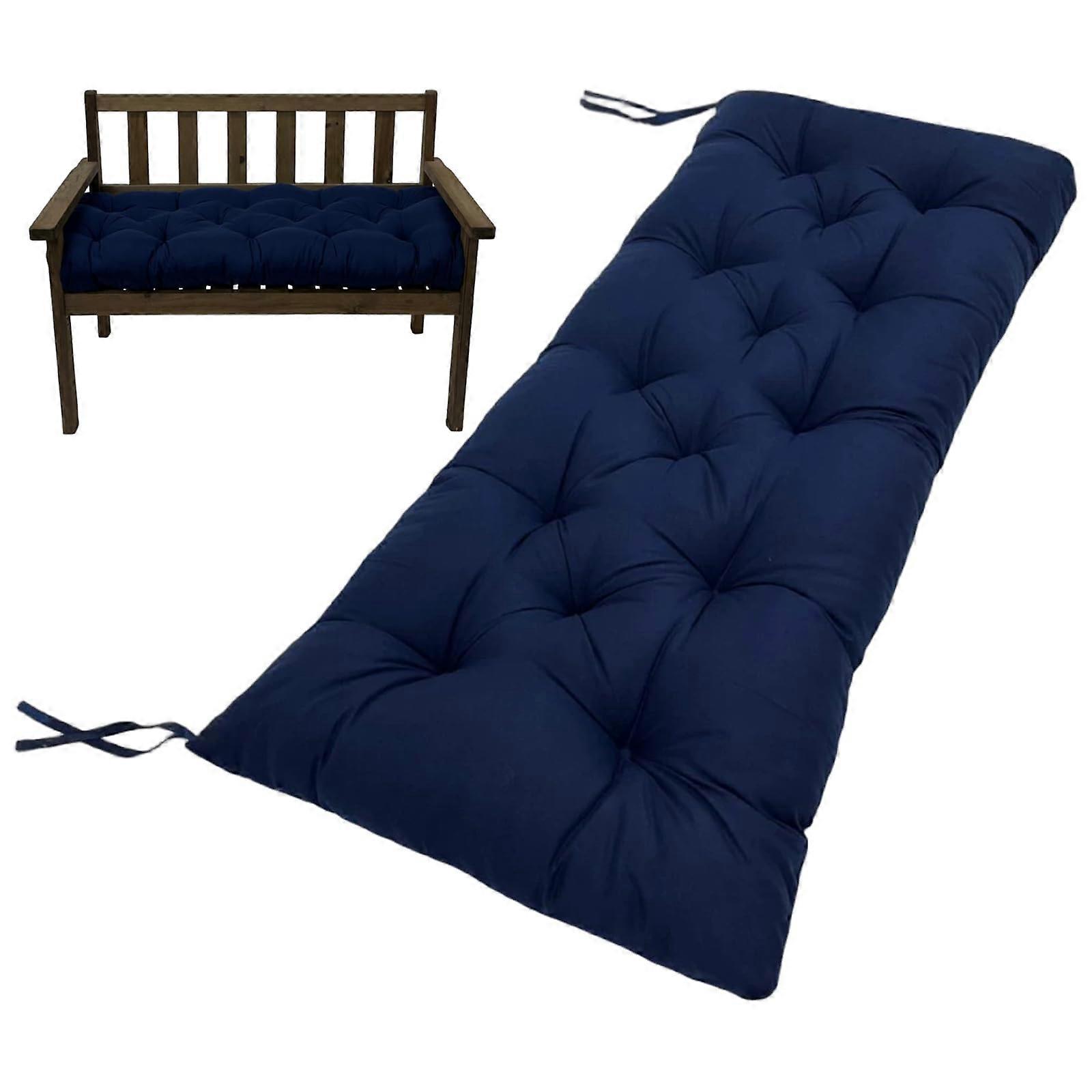 Outdoor Bench Cushion 39x20x3 Non-Slip Classic Rectangle Soft Comfortable Cushions for 2-Seater Garden Patio with Ties
