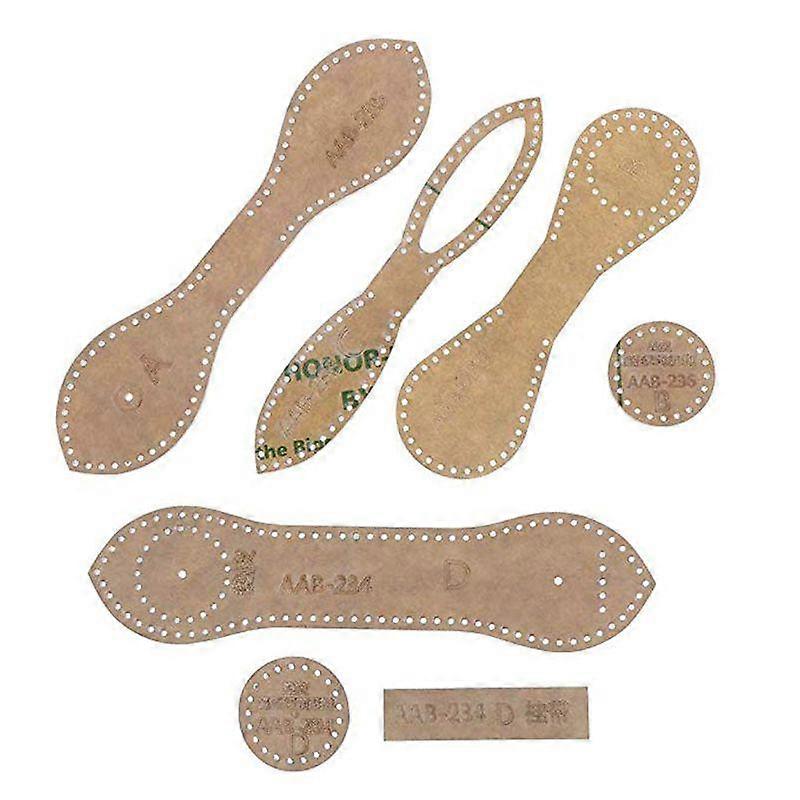 6Pcs Acrylic Template Clear Acrylic Keychain Pattern Stencil Set Leather Craft