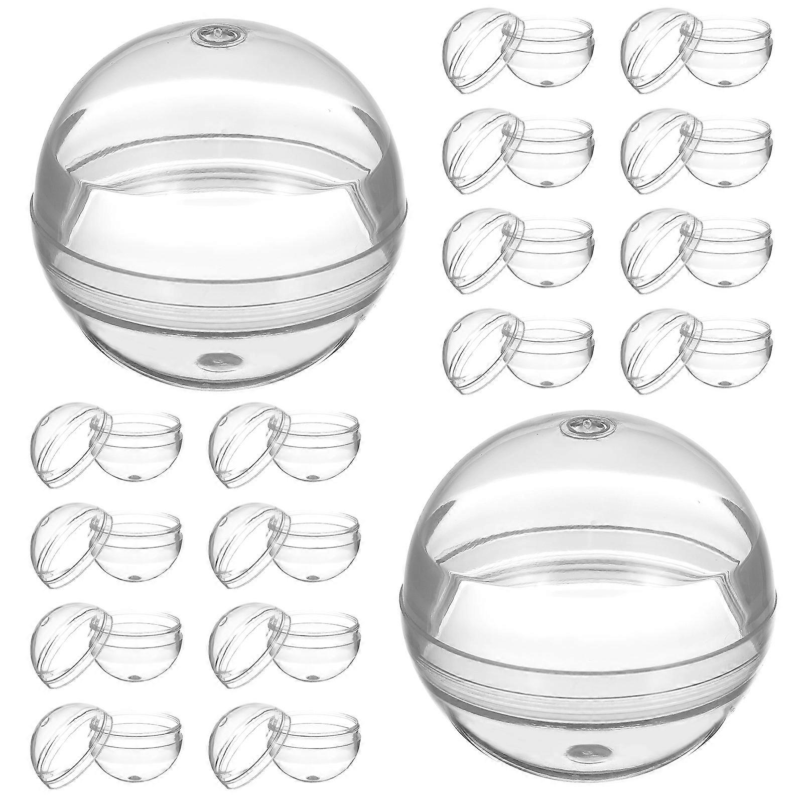 Vending Machine Capsules Clear Plastic Round Balls for Toy Storage 110Pcs
