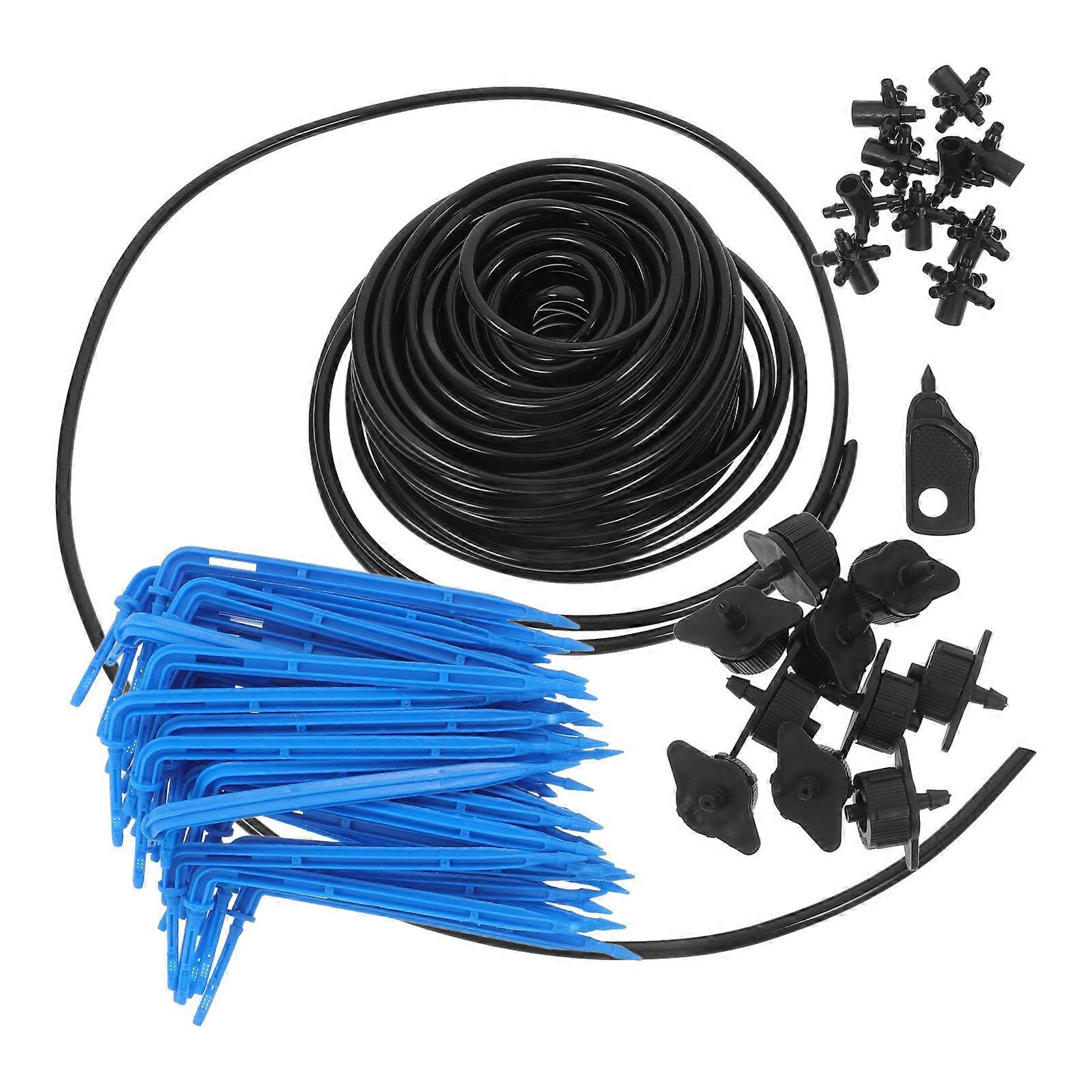 Drip Irrigation Tool Automatic Watering System for Garden 1Sets Black PVC