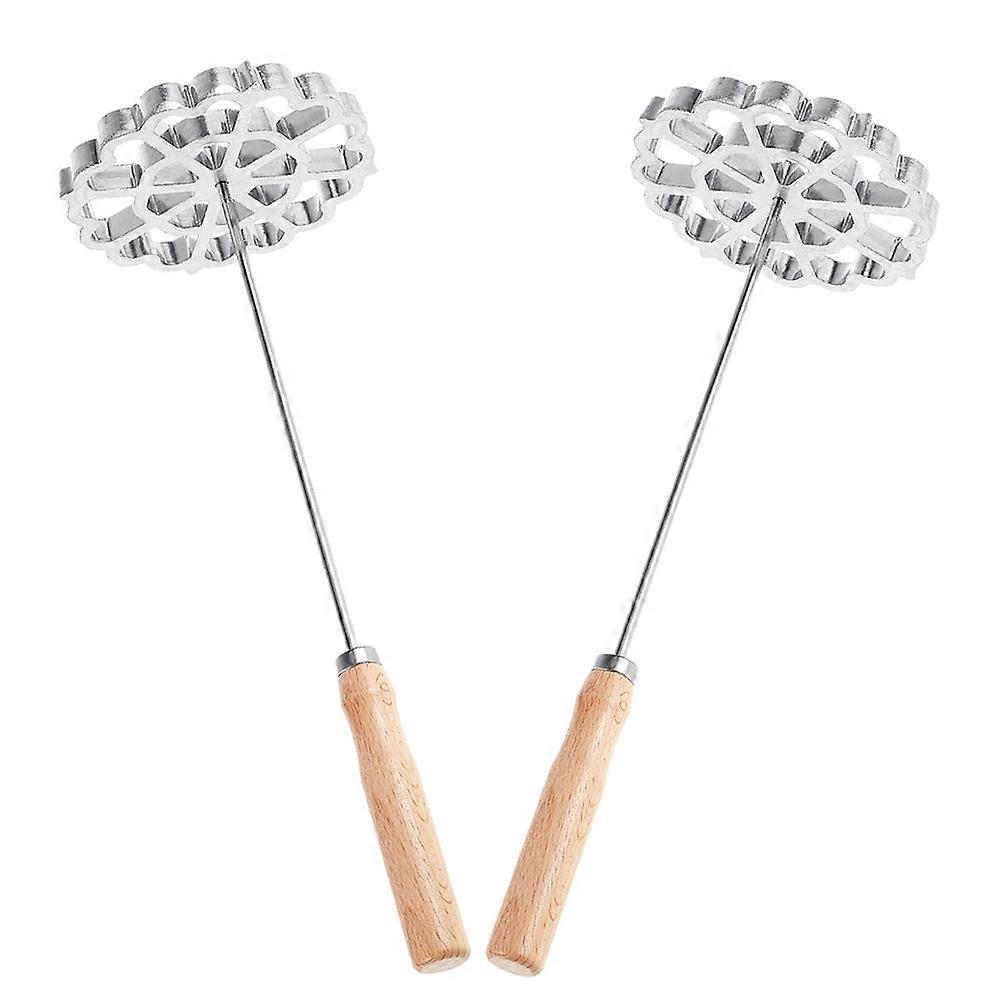 Rosette Iron Maker Rosette Timbale Set for Frying Snack 2Pcs Aluminum