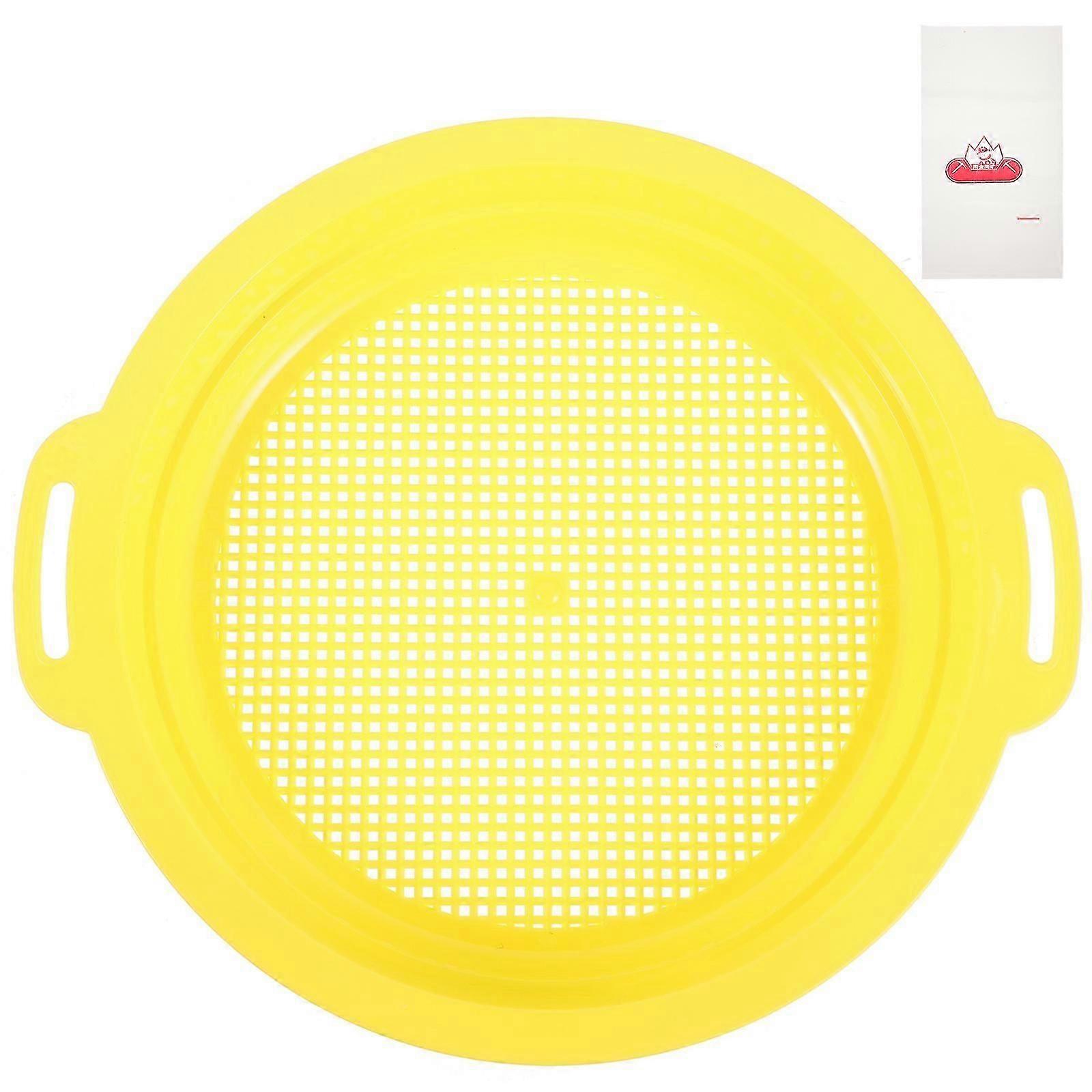 1 Set Mesh Pan Sieve Pan Potable Filter Pan Sifting Pan for Prospecting Gold Sifter with Bag