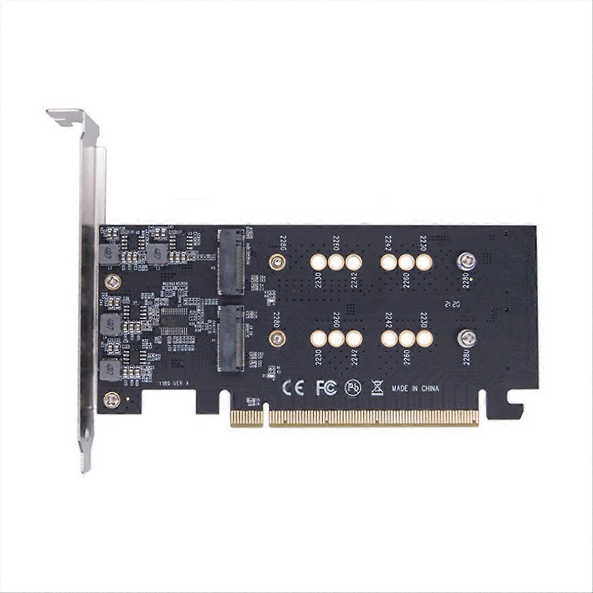 M.2 M Key SSD to PCIe X16 4 Bay Split Array Card