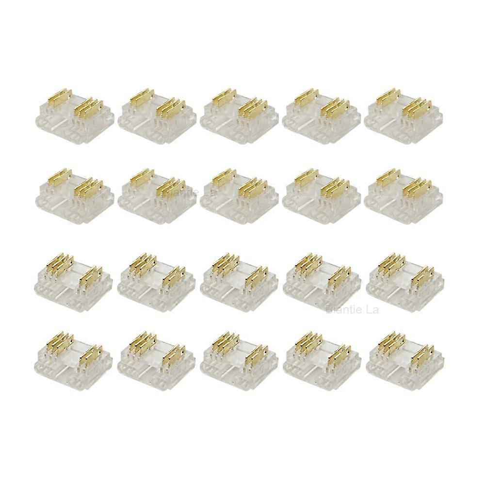 RGBW LED Strip Connectors 12mm 5Pin COB Solderless Kit for StriptoWire and Corner Linking (20 Pack)