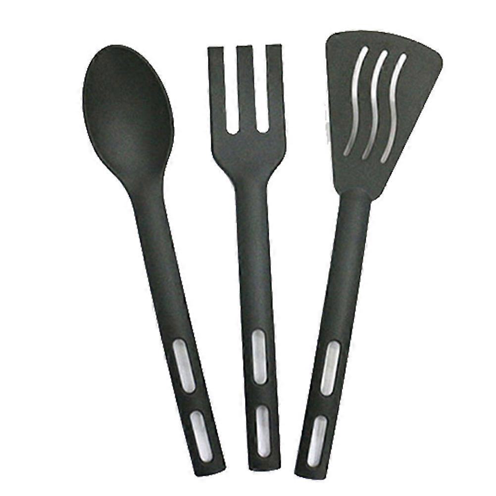 6-Pcs Portable Cutlery Set For Picnic And Camping Use Stylish Black Tableware Essentials