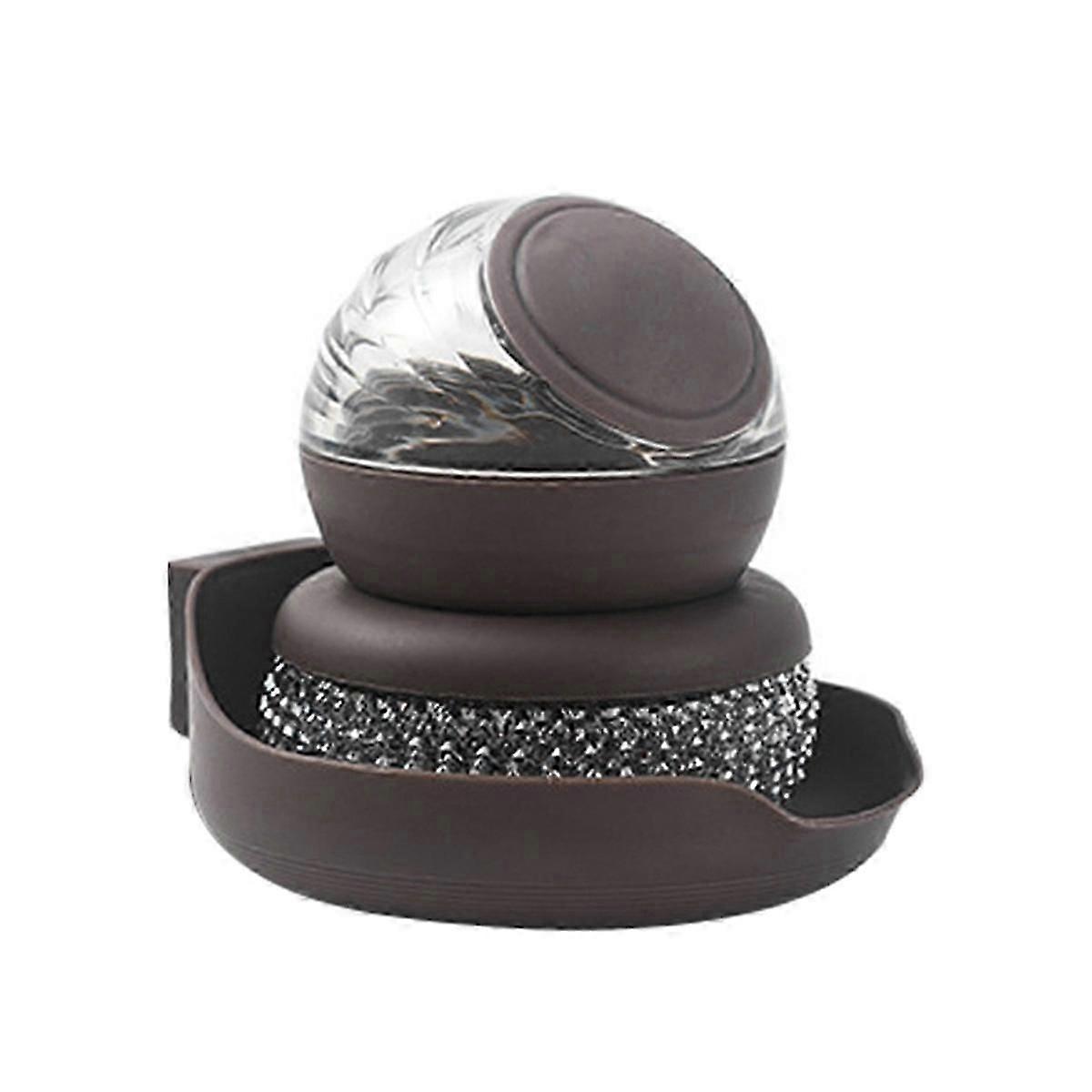 Kitchen Wash Pot Dish Brush with Automatic Soap Liquid Dispenser D