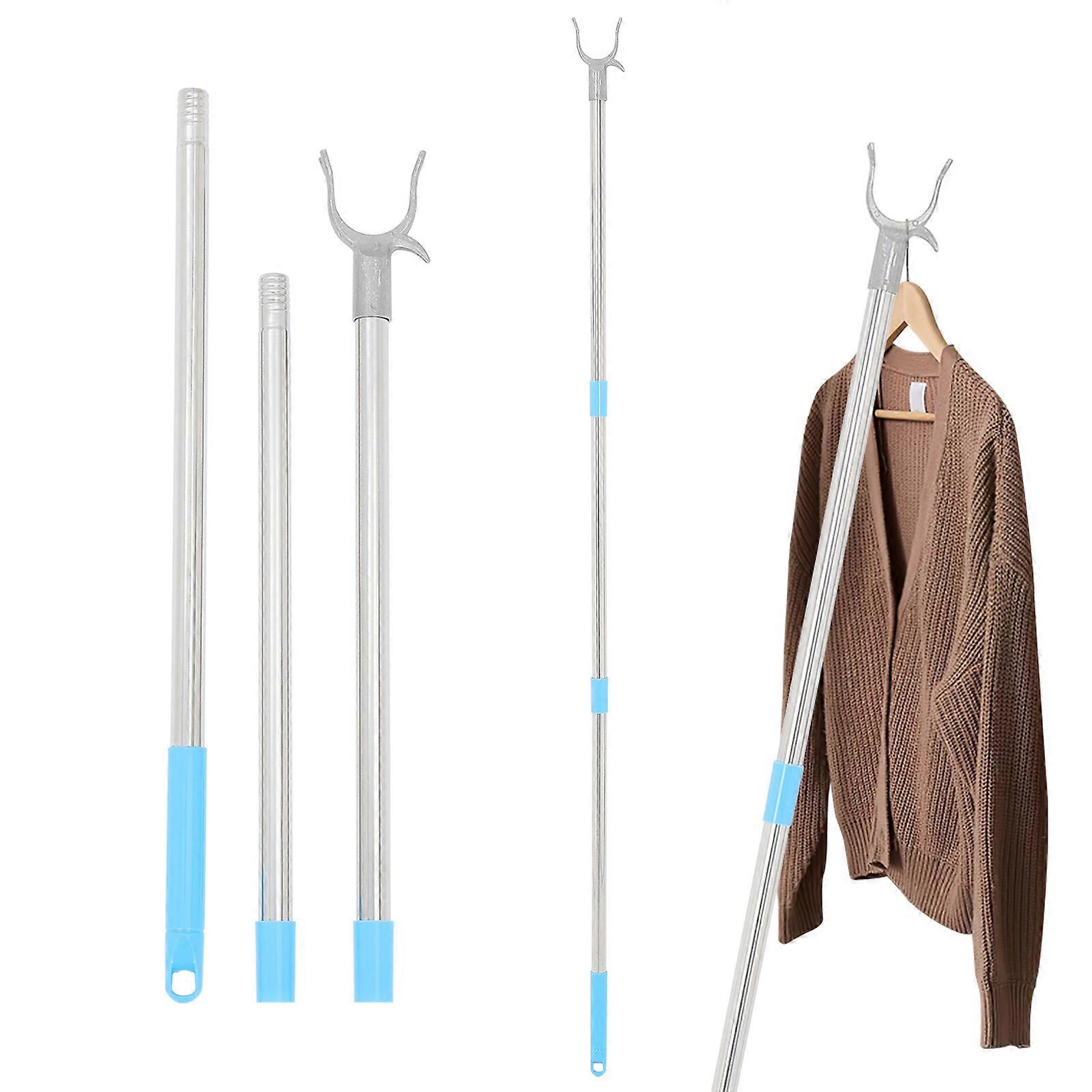 Skyblue Plastic Clothes Drying Pole with Splicing Design for Home Use Adjustable and 70 to 100 cm