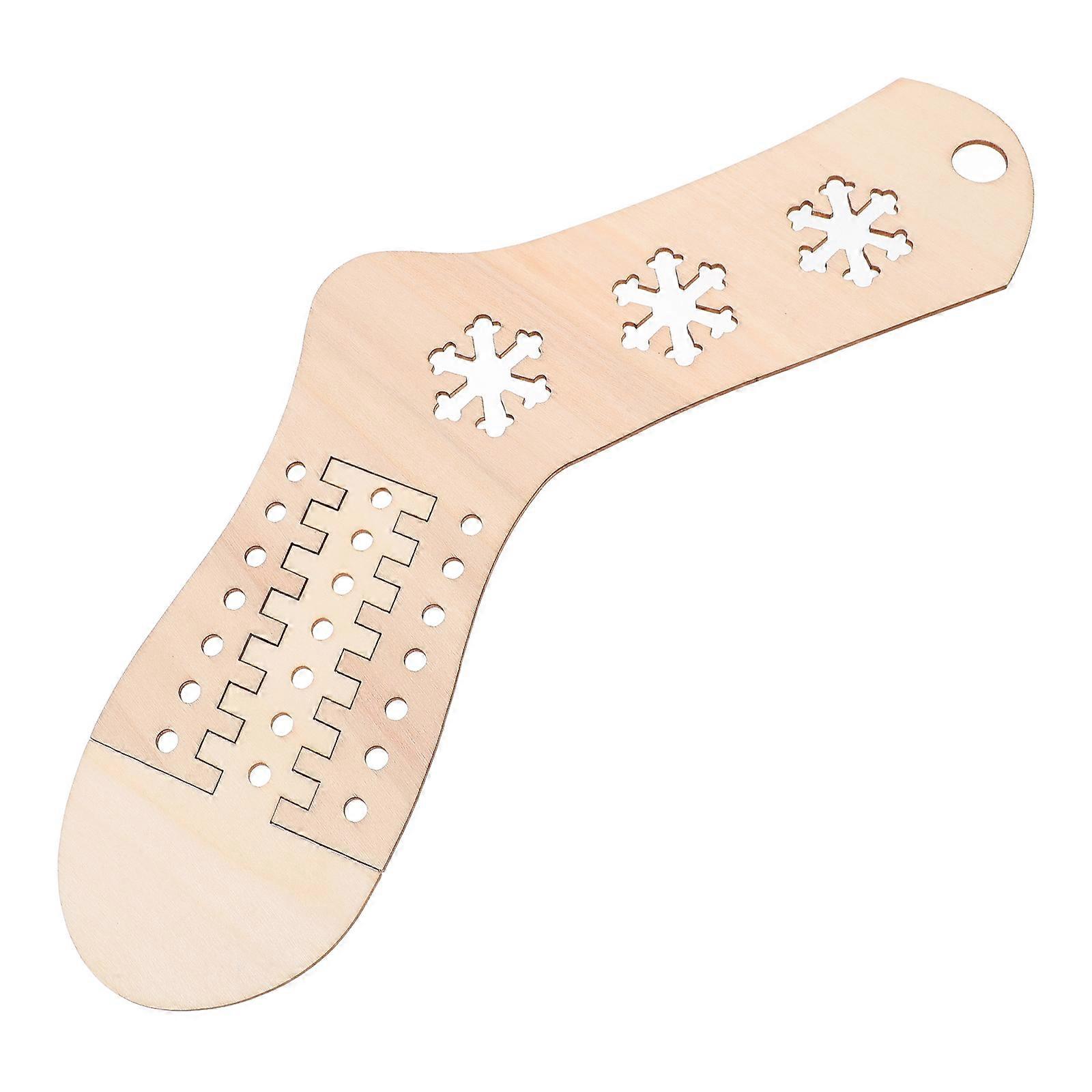 DIY Wooden Sock Blocker for Knitting Sock Model Khaki Wood