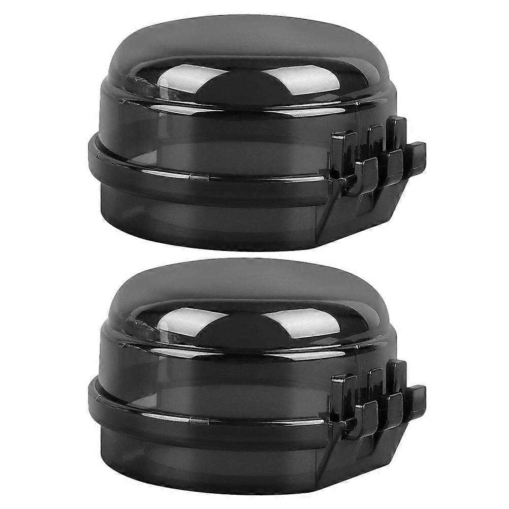 Gas Stove Knob Covers Stove Safety Knobs for Kitchen Use 2Pcs Black