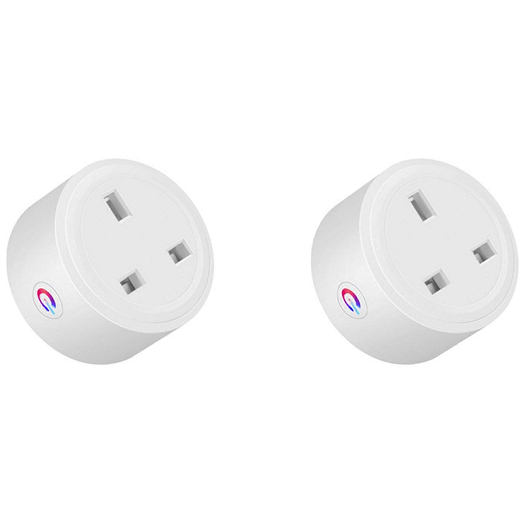 2X Tuya Zigbee Smart Socket 16A Home Powers Monitor Powers Outlet Smart Life Voice Control Alexa Timing DIY UK Plug
