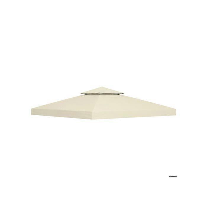 Outsunny Gazebo Replacement Canopy 3x3 m-Cream White