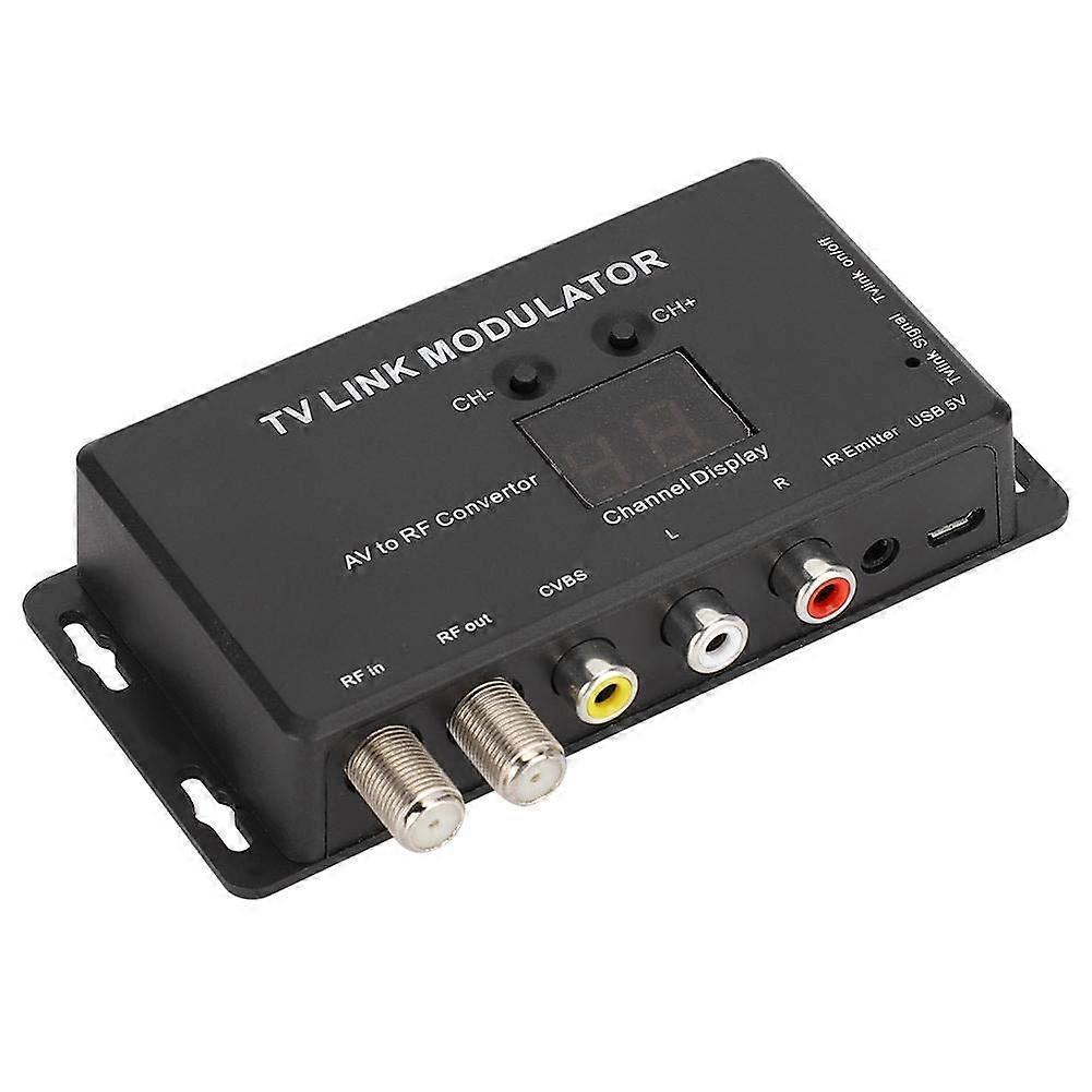 Professional TM70 UHF RF Modulator TV Link Modulator with IR Extender AV to RF Converter for TV