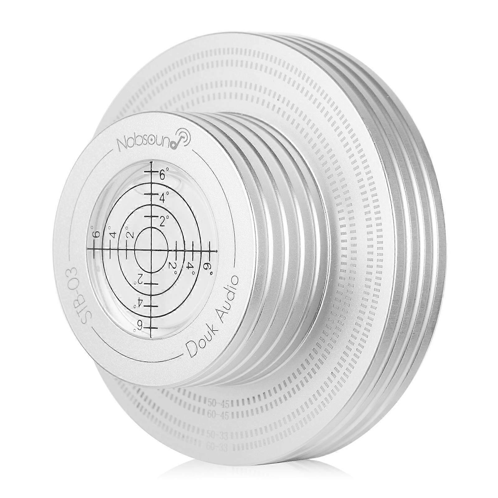 Aluminum Record Weight with Bubble Level for LP Vinyl Turntable Stabilizer Silver Improved Sound