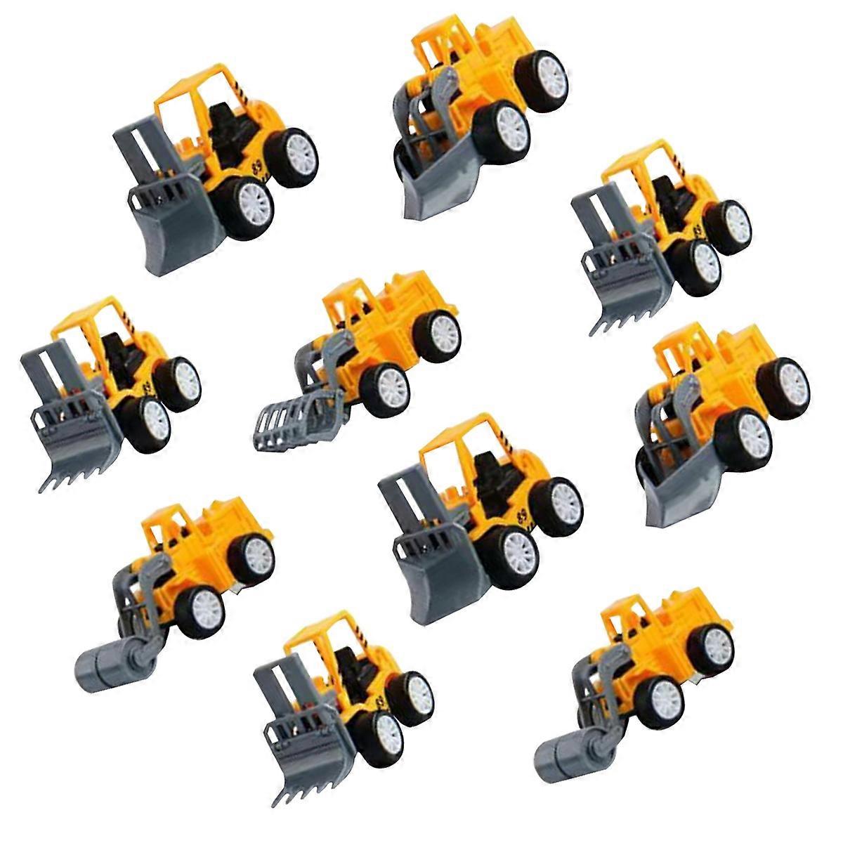 Pull Back Car Toys Mini Construction Engineering Trucks for Children 10Pcs