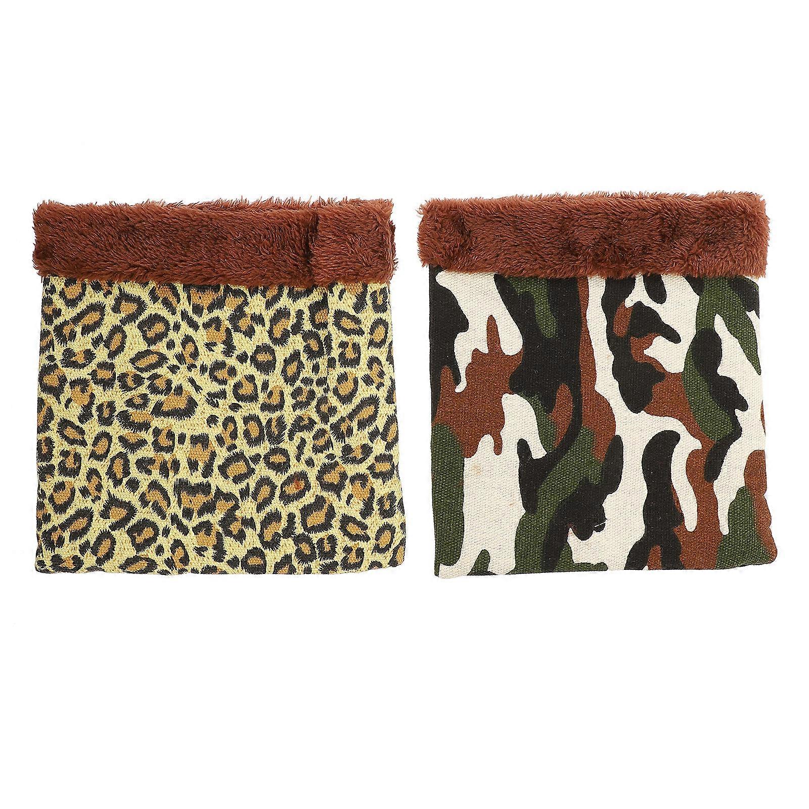 Hamster Sleep Bag Warm Bed for Small Animals 2Pcs Assorted Color Plush