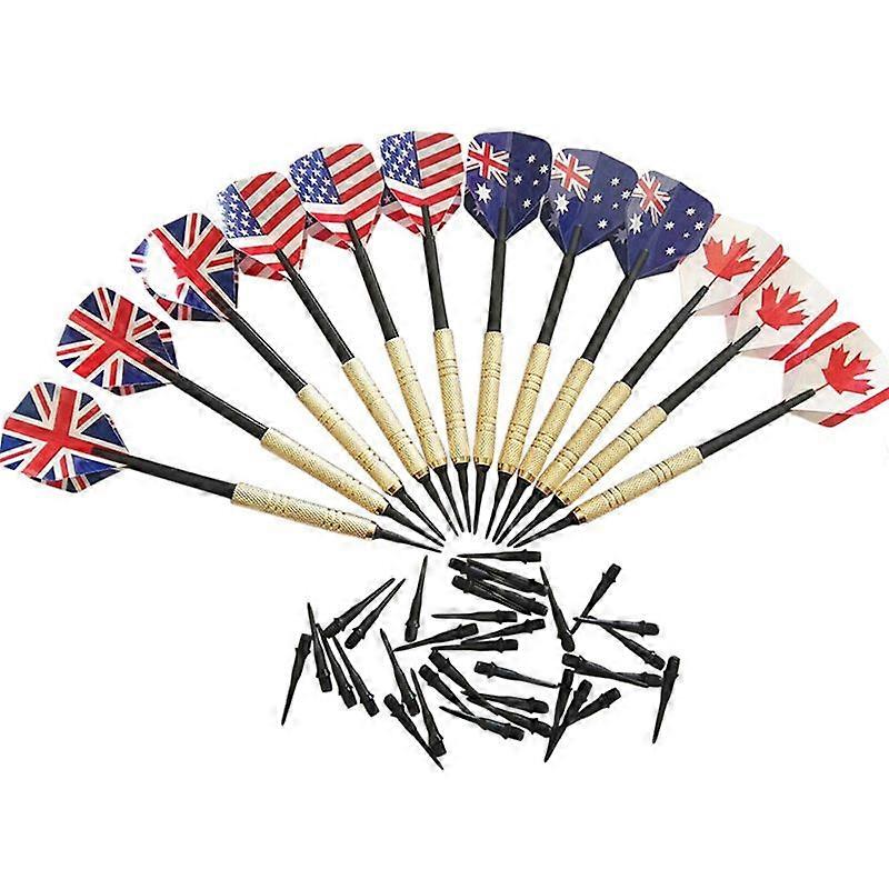 12 Pcs Professional Soft Tip Darts Set With Extra Tip For Electronic Dartboard