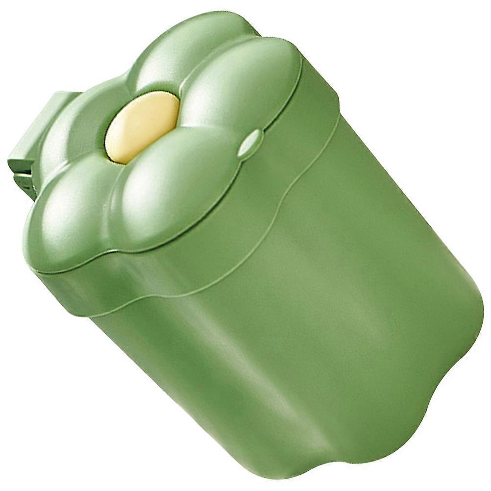 Decorative Trash Bin Mini Waste Basket Reusable Design Green Suitable For Bedside Office Small Space Use 1Pack