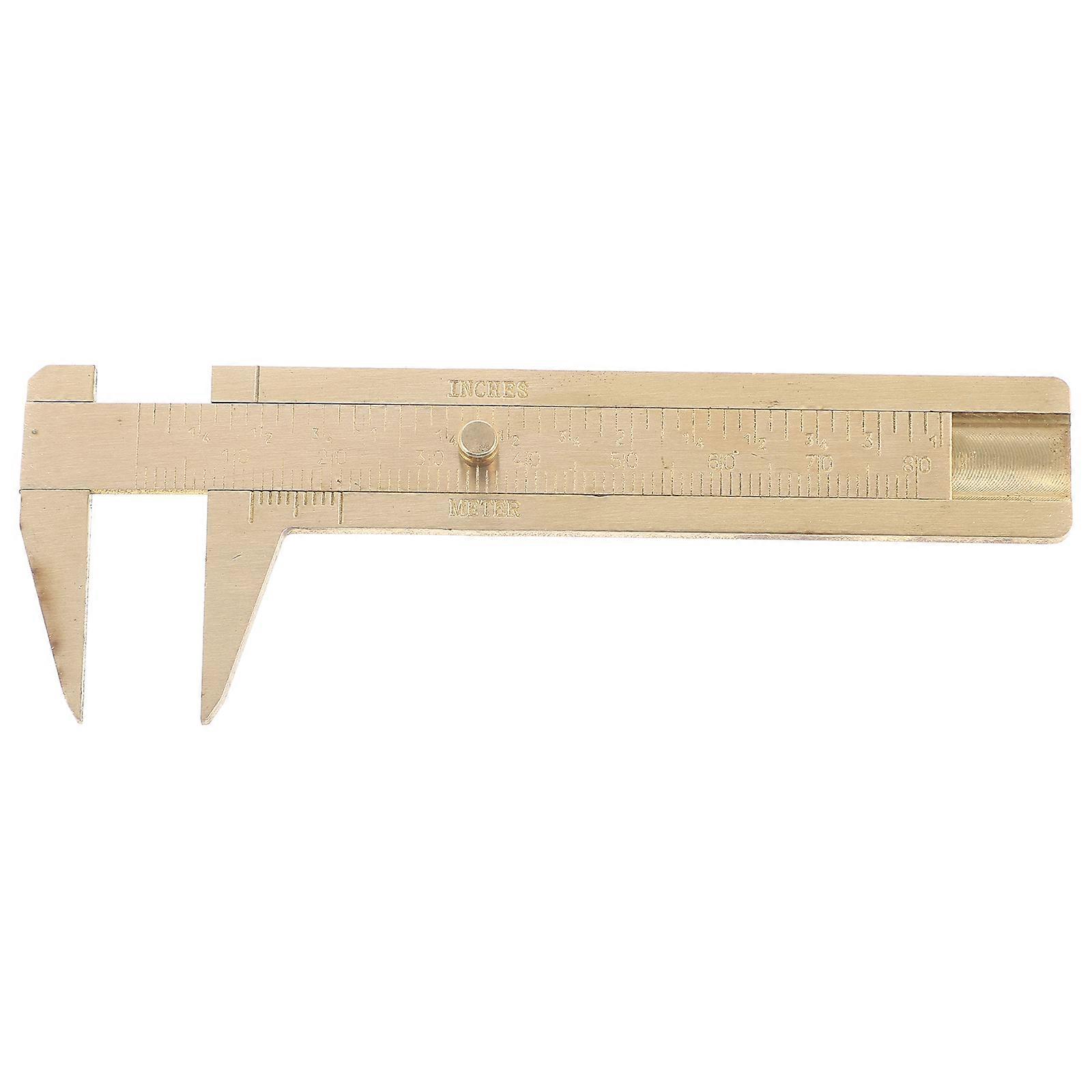 3Pcs Golden Copper Rulers for Precise Measuring Functions