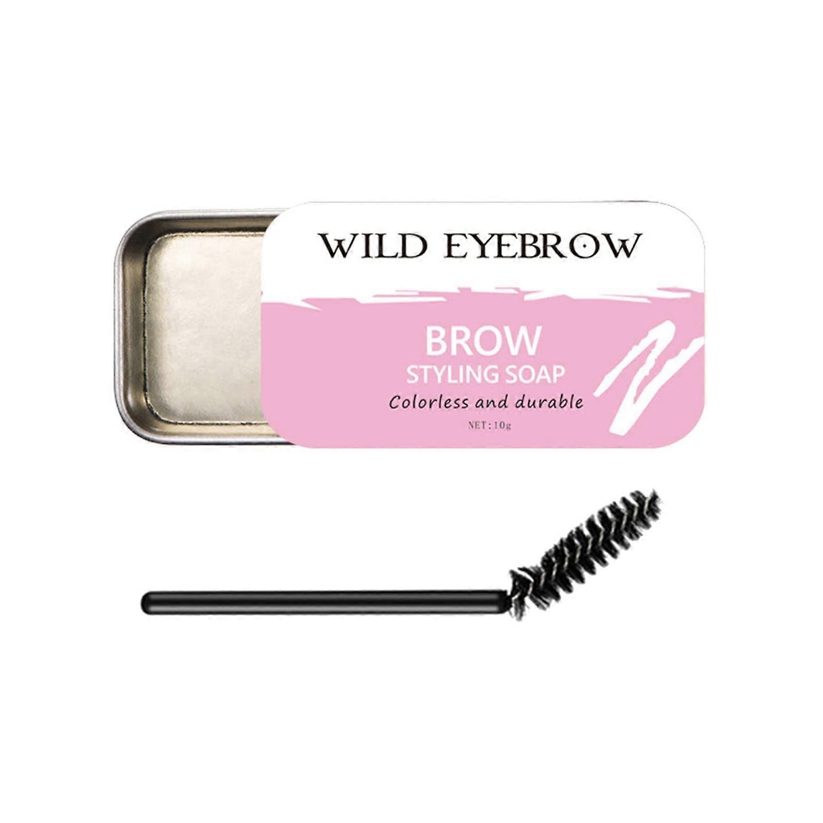 Eyebrow Styling Soap Pink Compact with Case for Natural LongLasting Brow Hold