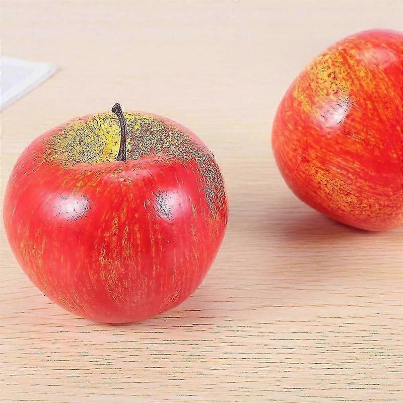 artificial apple plastic fruits home decor 6pcs