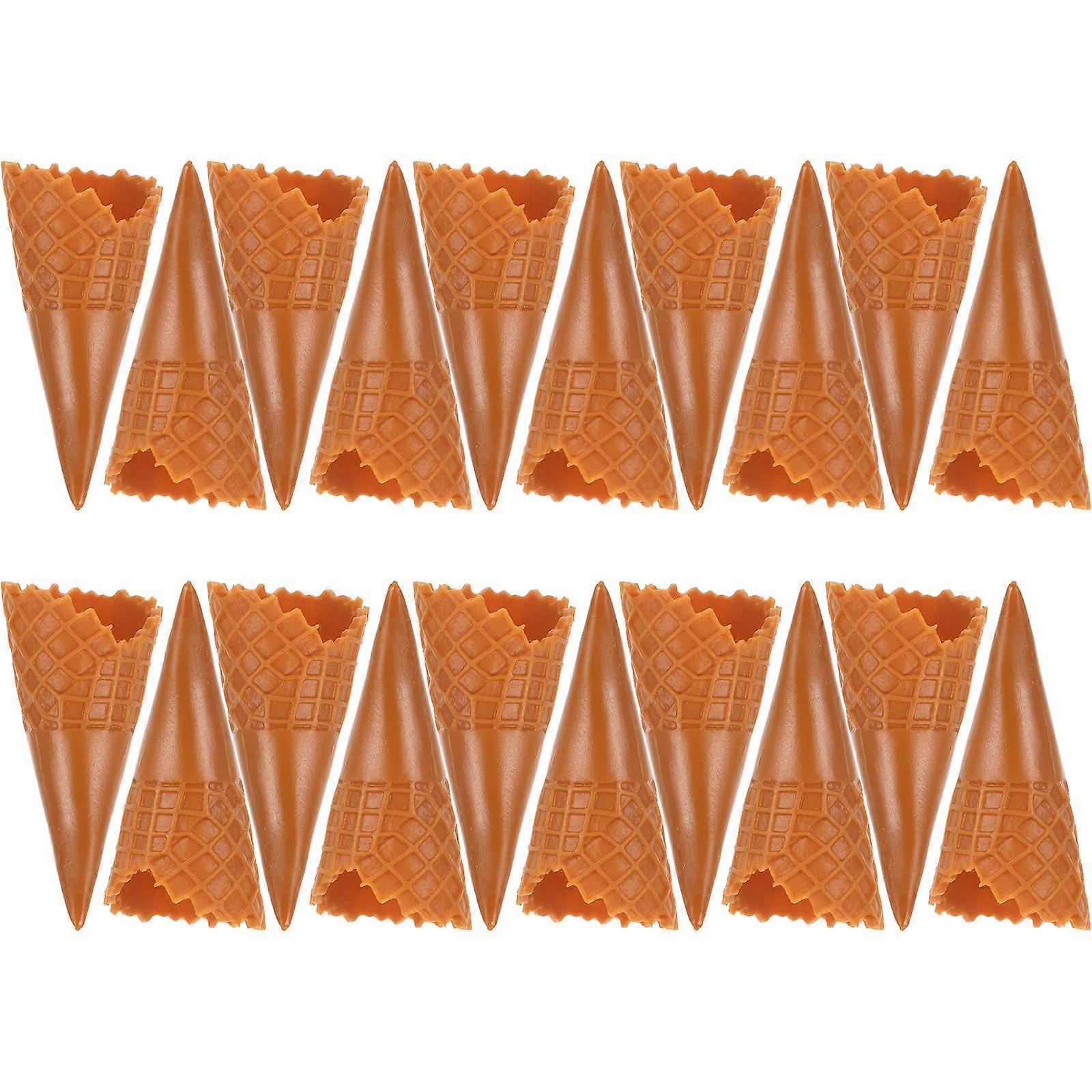 18pcs gol înghețată con model mini con de înghețată conuri artificiale de înghețată