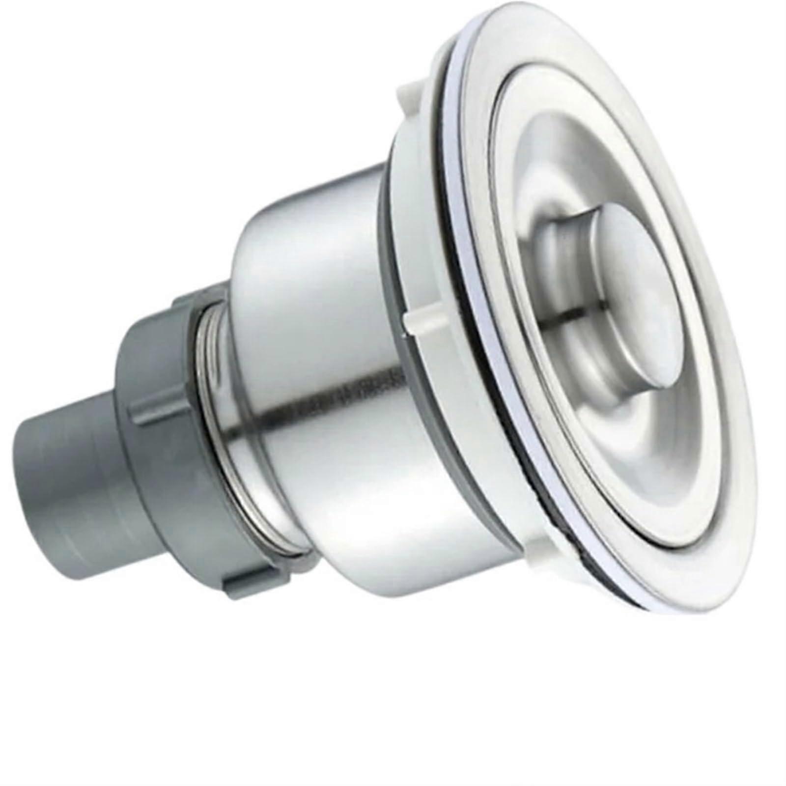 Stainless Steel Kitchen Sink Strainer Basket Stopper with Removable Drain Filter Plug