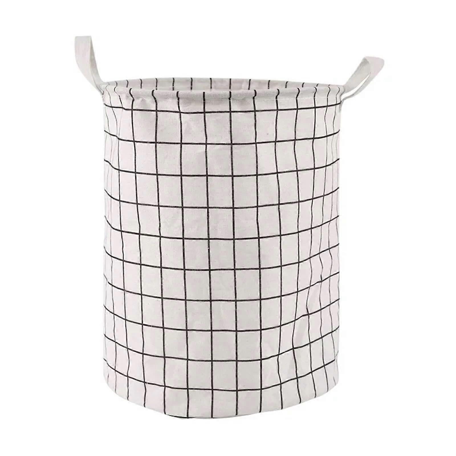 Large Capacity 90L Foldable Laundry Basket for Clothes Storage with Handles White