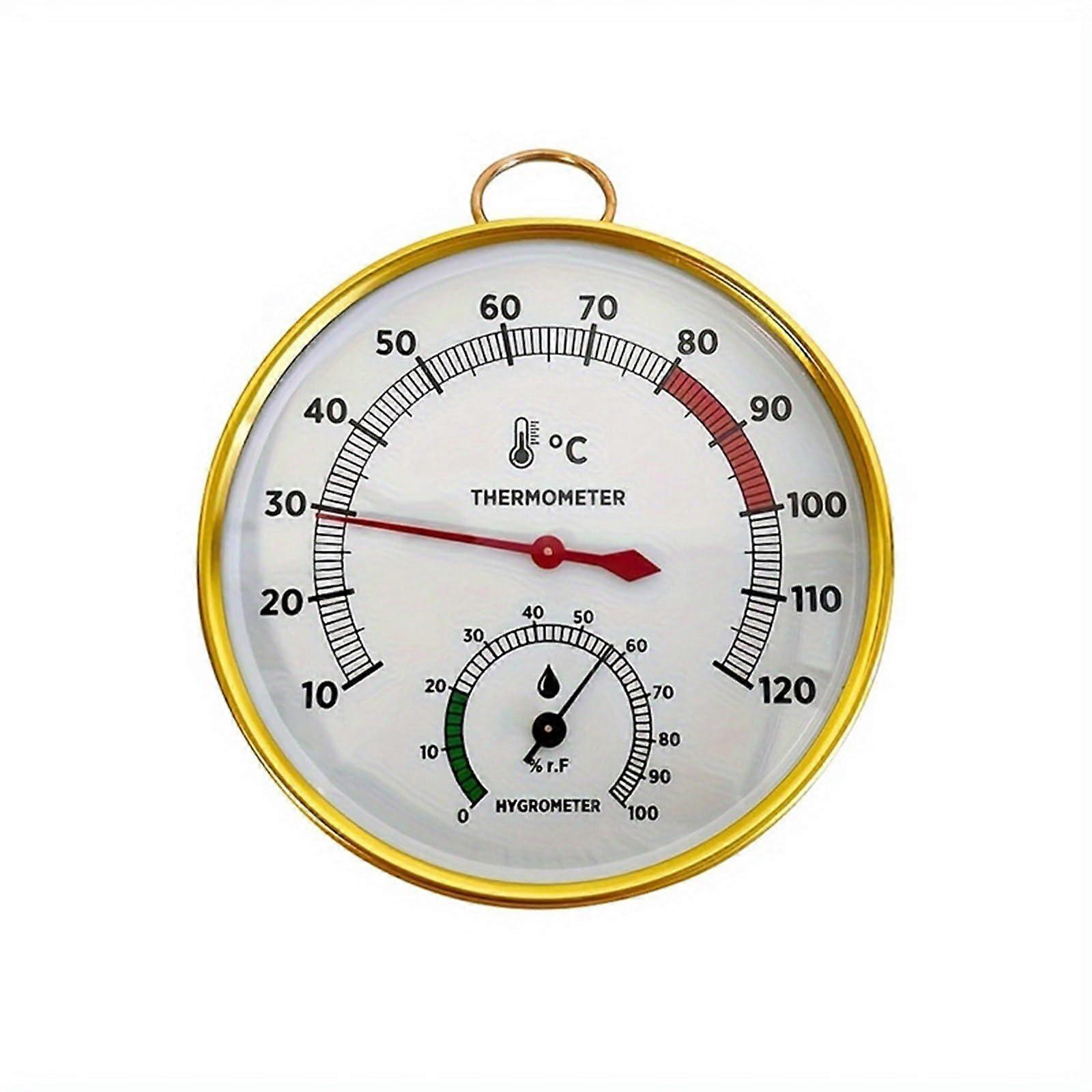 Steel Sauna Thermometer Hygrometer with  Precision Sensor for Accurate Temperature and Humidity Ref: 6755