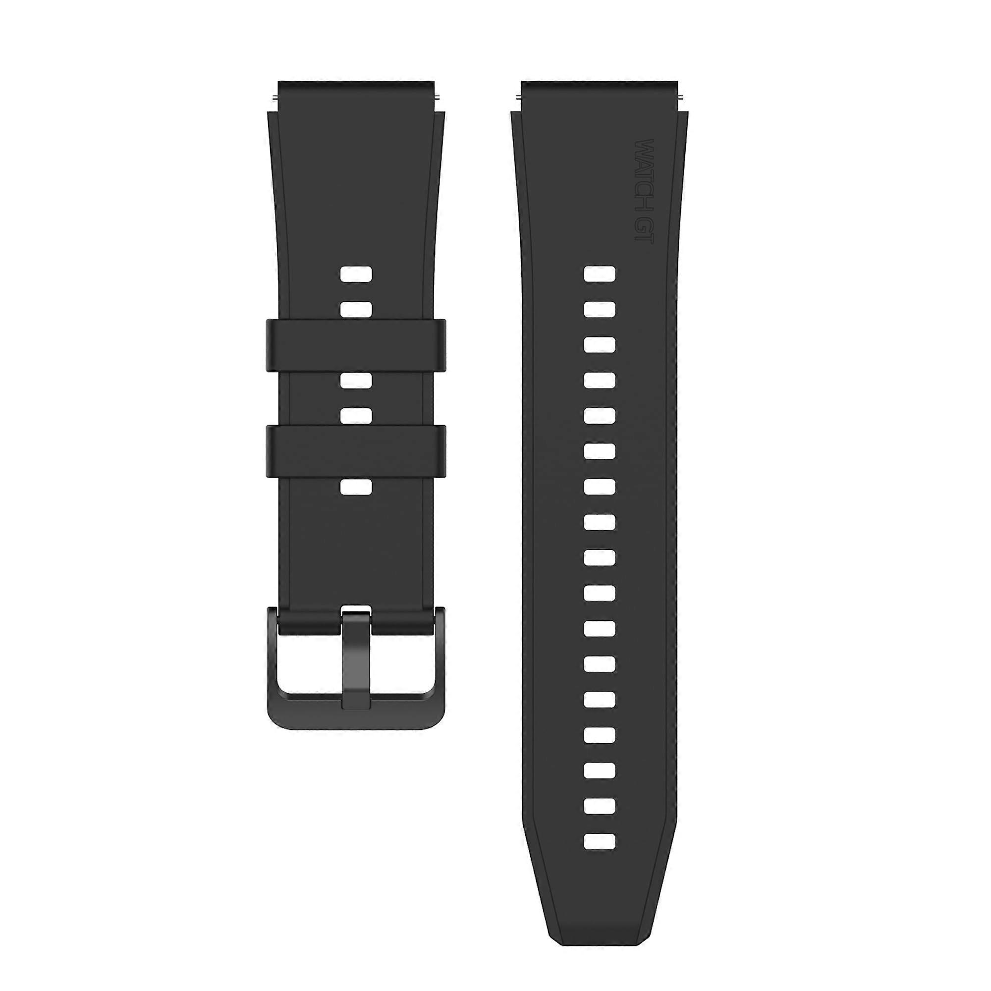 Watch Band 22mm Silicone Smartwatch Strap QuickFit Adjustable Black
