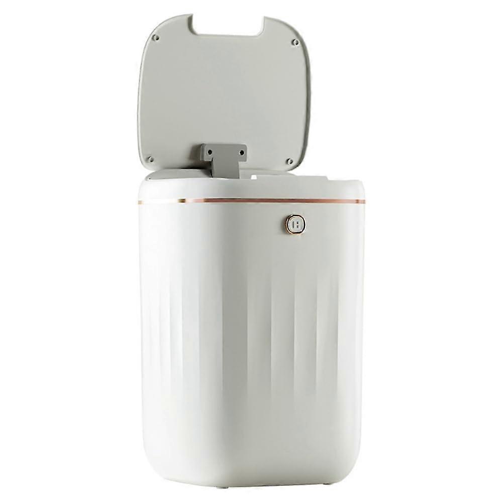 20L Automatic Smart Trash Can with Motion Sensor, Waterproof Silent Lid for Kitchen Bathroom White