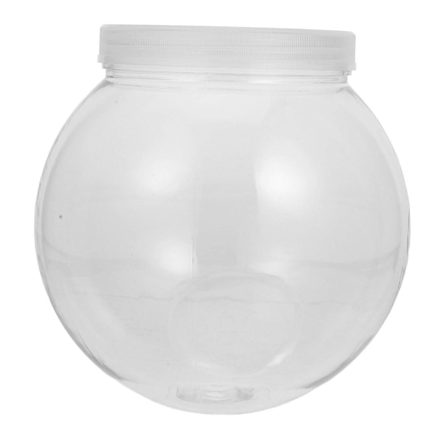 Small Plastic Betta Fish Bowl with BreakResistant Design for Home or Office Decor