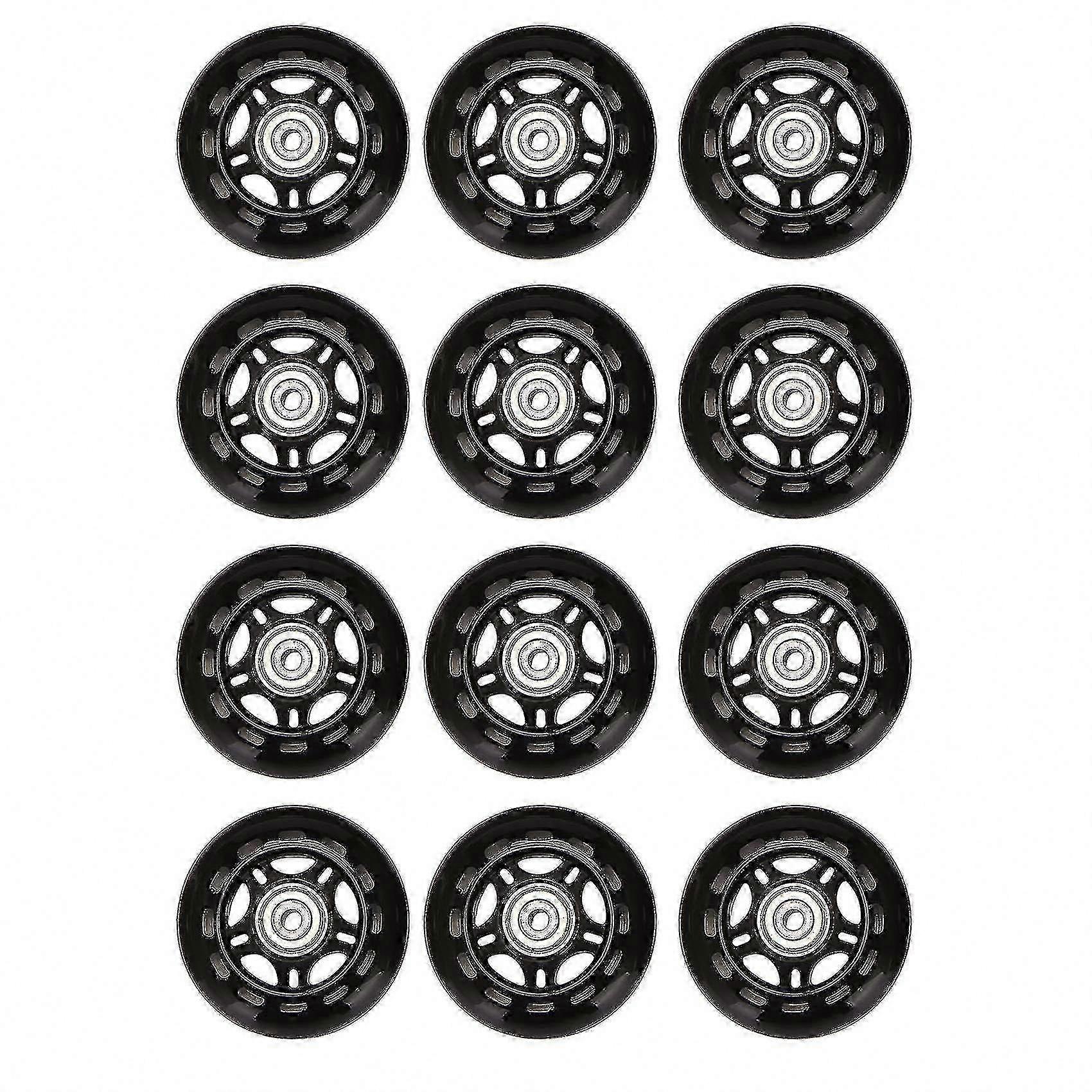 12 Pack Inline Skate Wheels for Beginners, 70x24mm Replacement R Blades