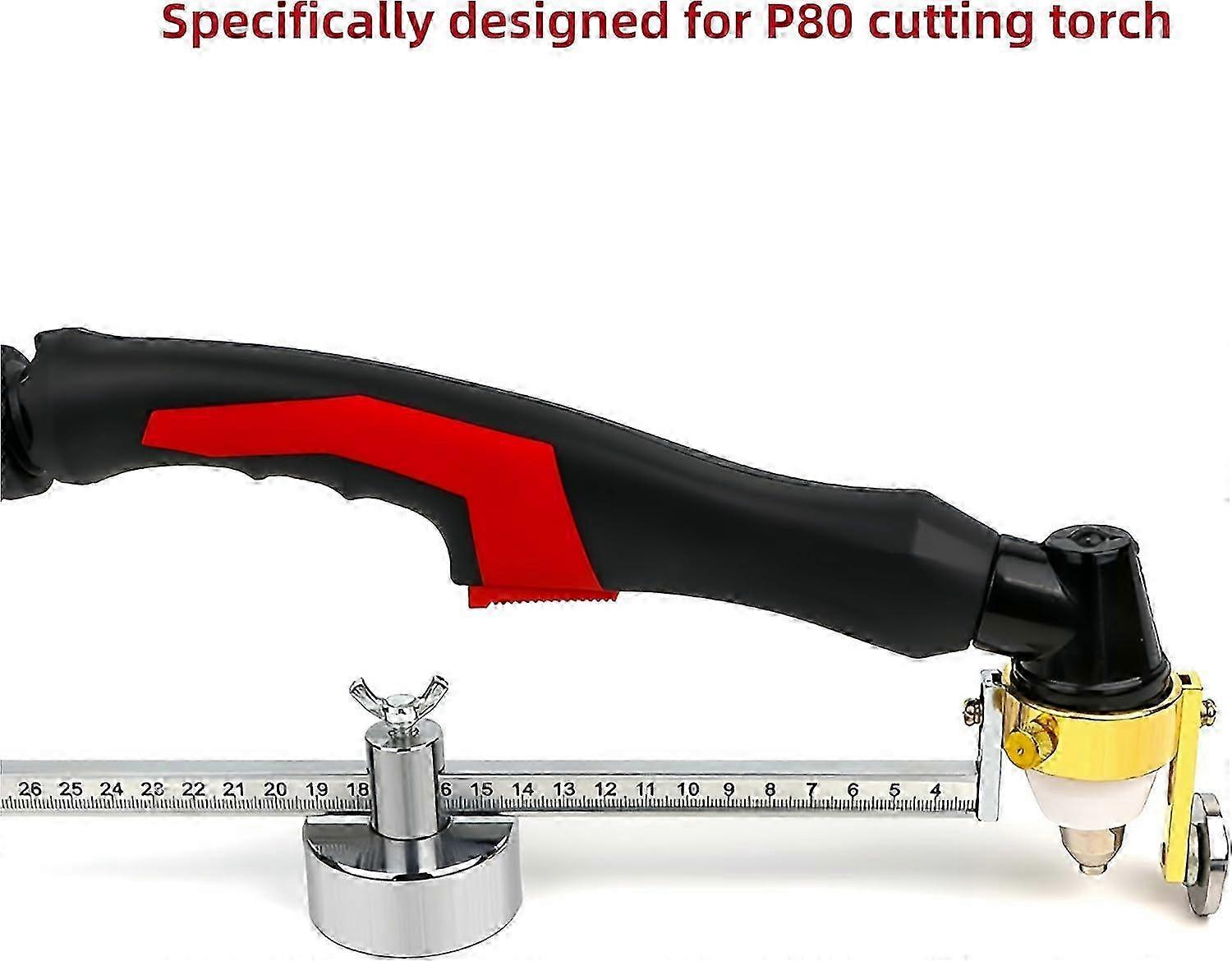 Plasma Cutter Circle Guide with Magnetic Torch Compass Wheel, Adjustable 10100cm Precision Alloy Tool